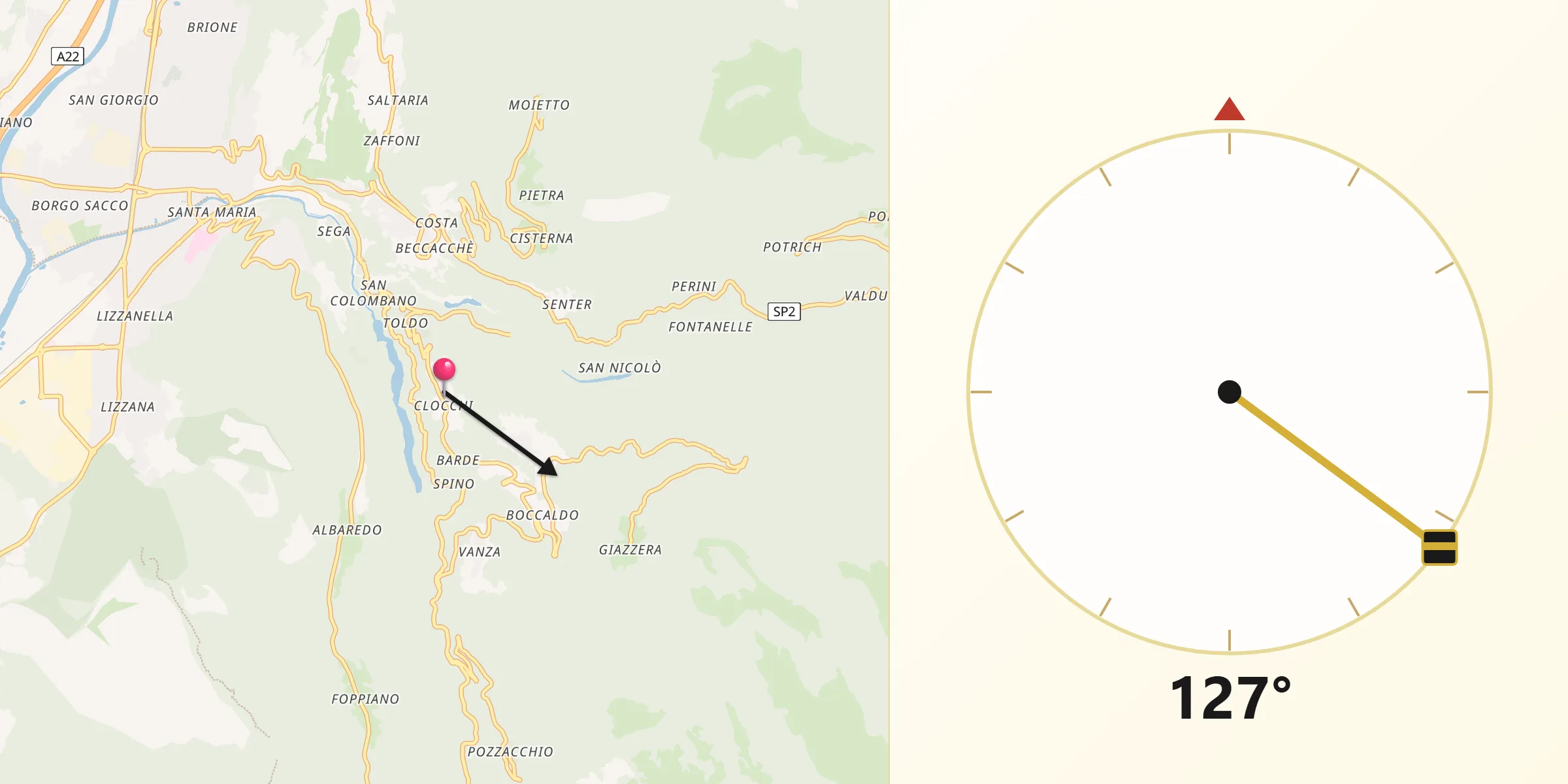 Direzione della Qibla da Moscheri