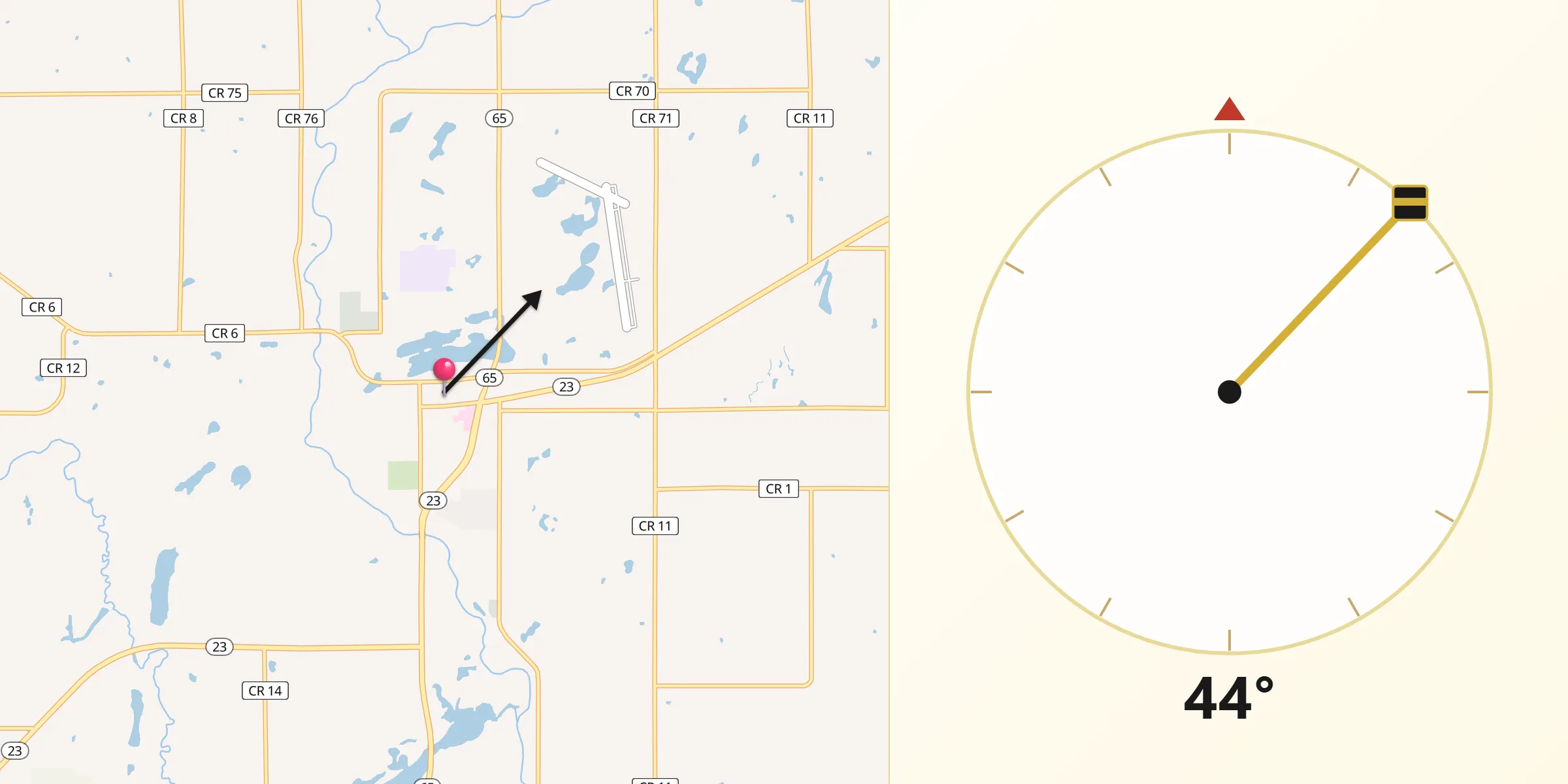 Qibla Direction from Mora