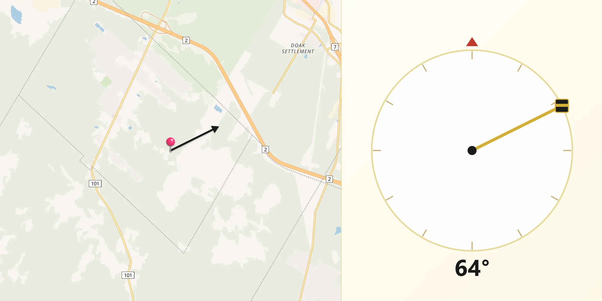 Qibla Direction from New Maryland