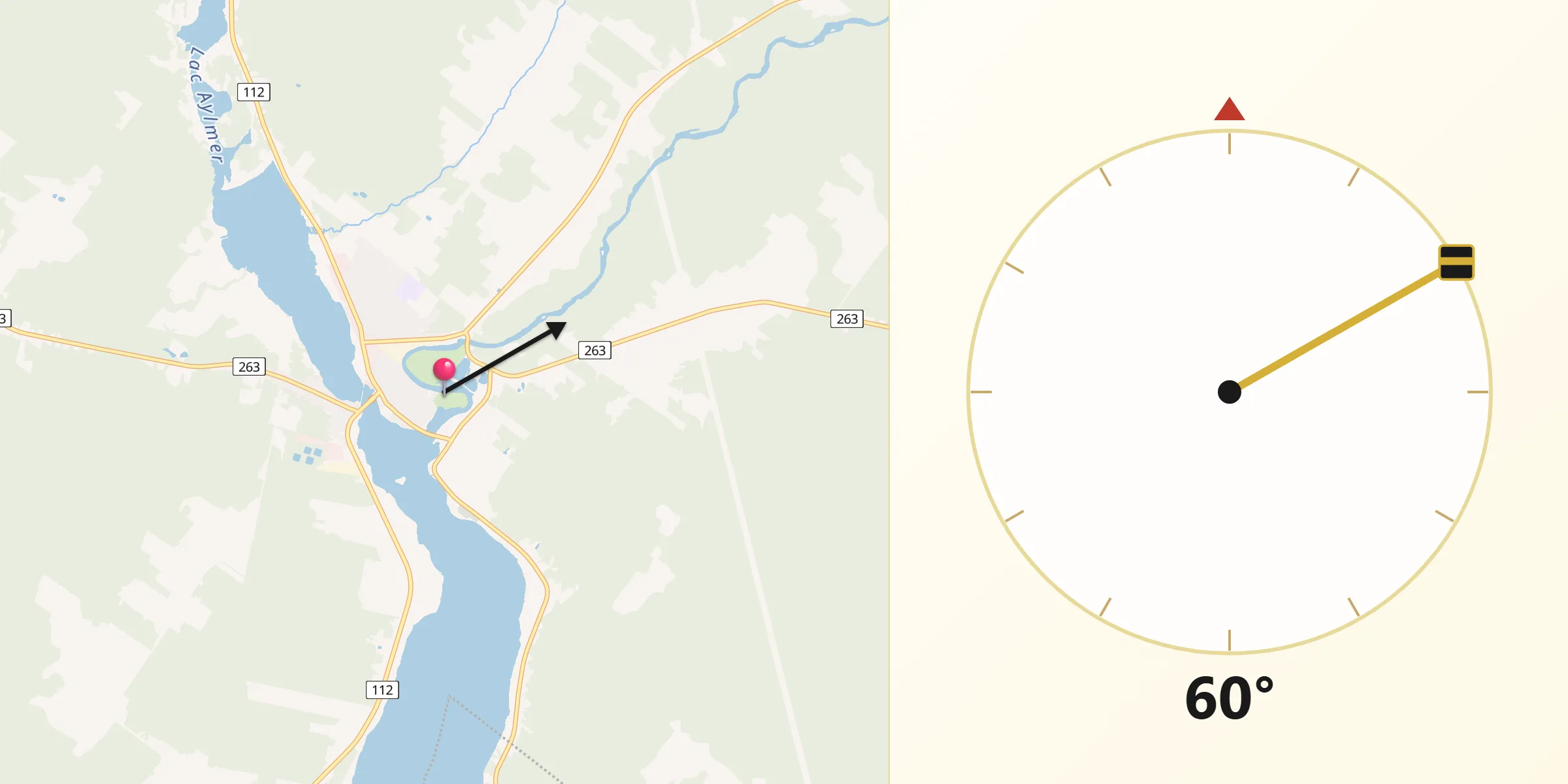 Qibla Direction from Disraeli