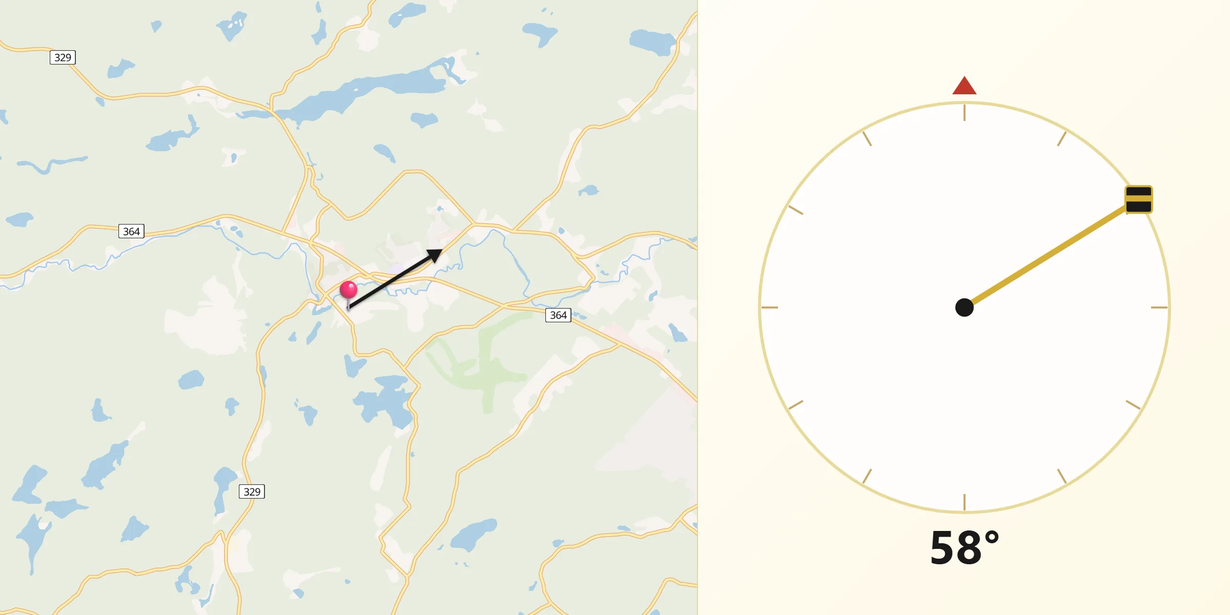 Qibla Direction from Morin-Heights