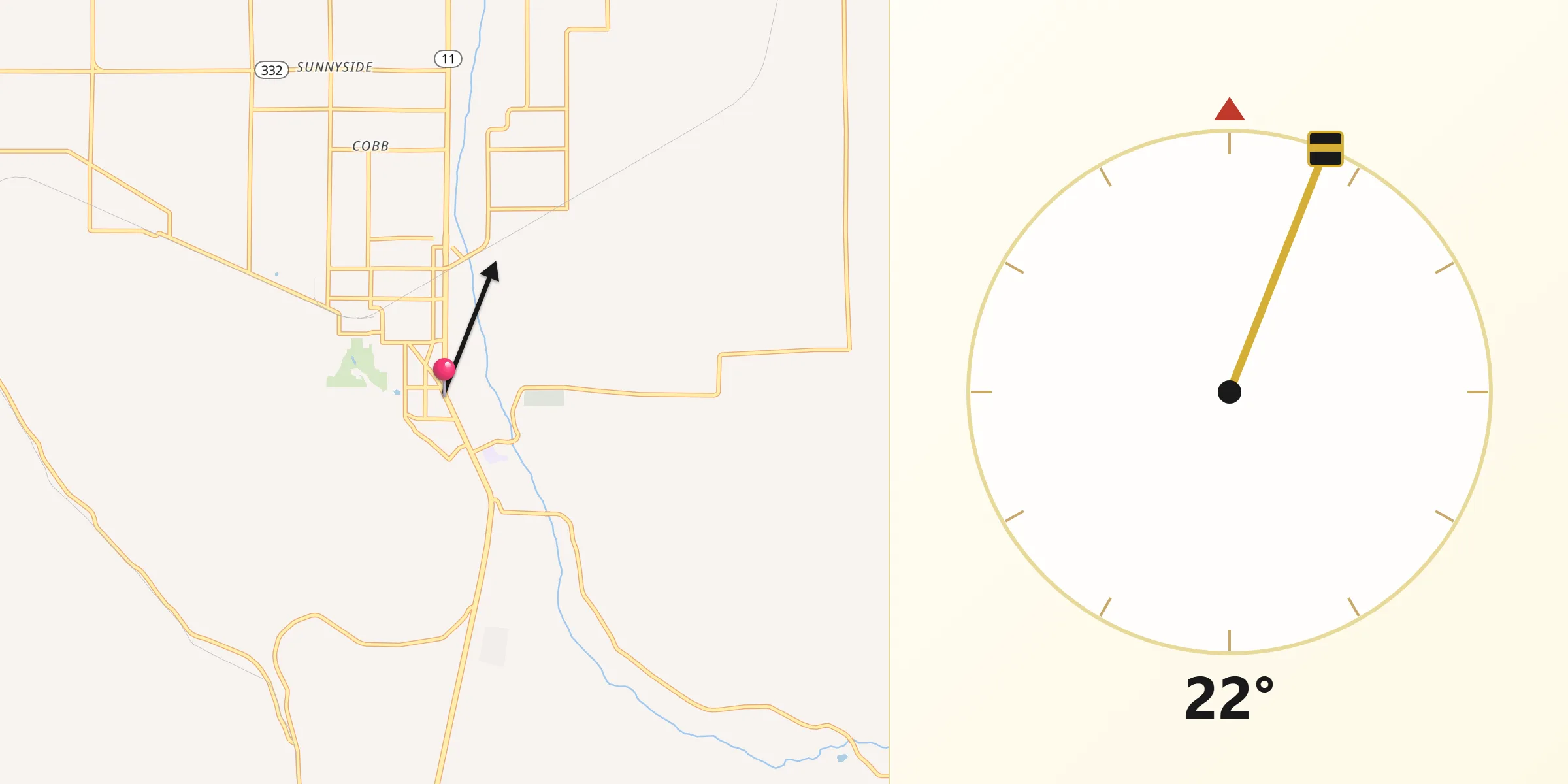 Qibla Direction from Milton-Freewater