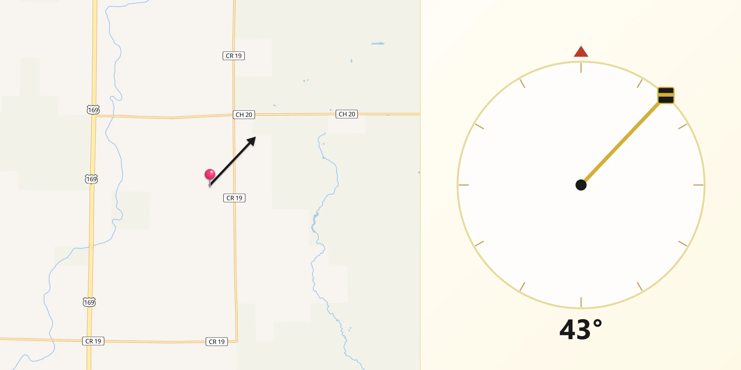 Qibla Direction from Mille Lacs