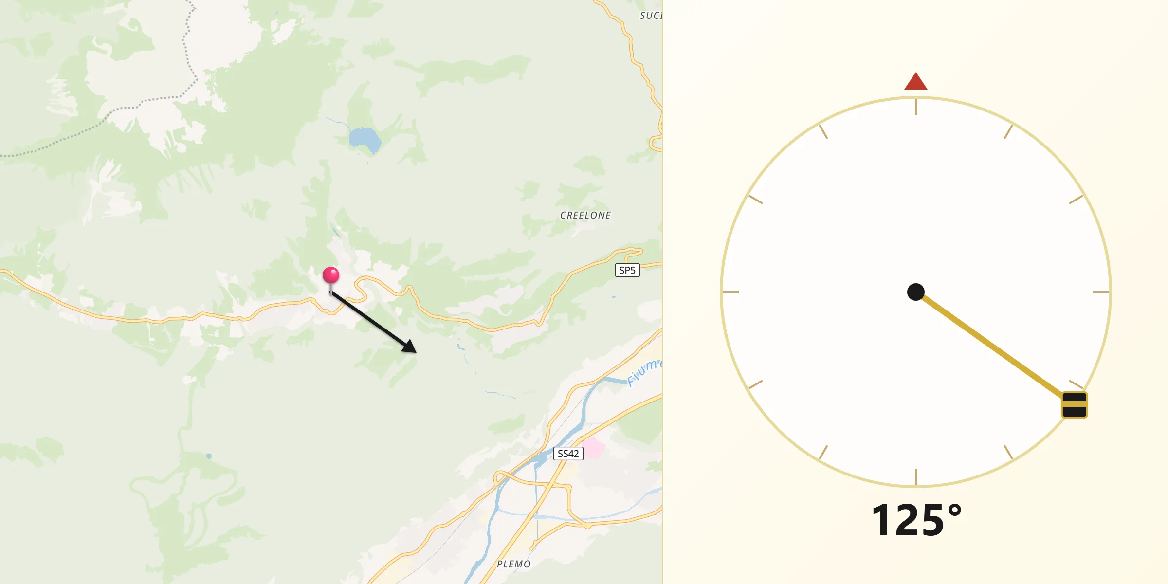 Direzione della Qibla da Borno