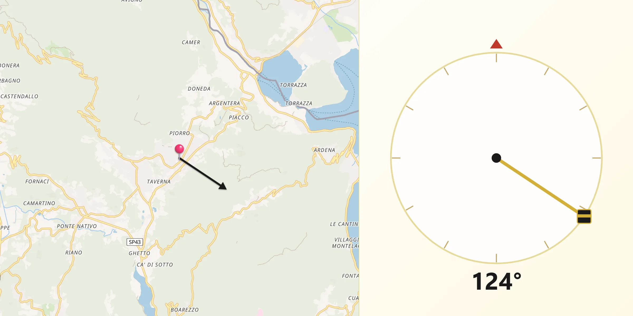 Direzione della Qibla da Marchirolo