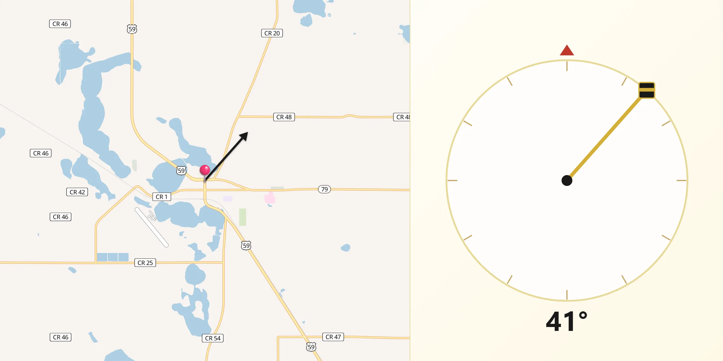 Qibla Direction from Elbow Lake