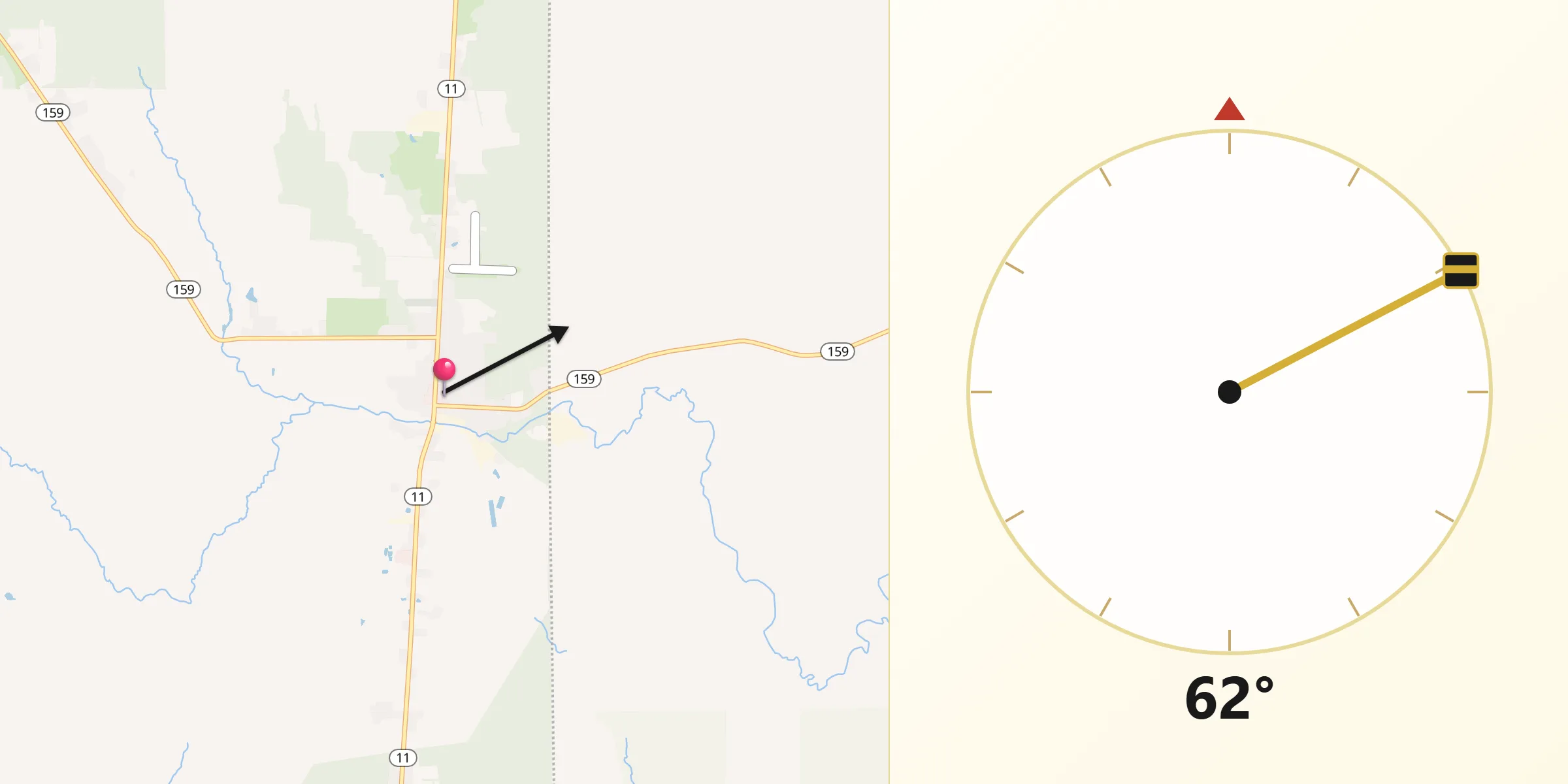 Qibla Direction from Patten