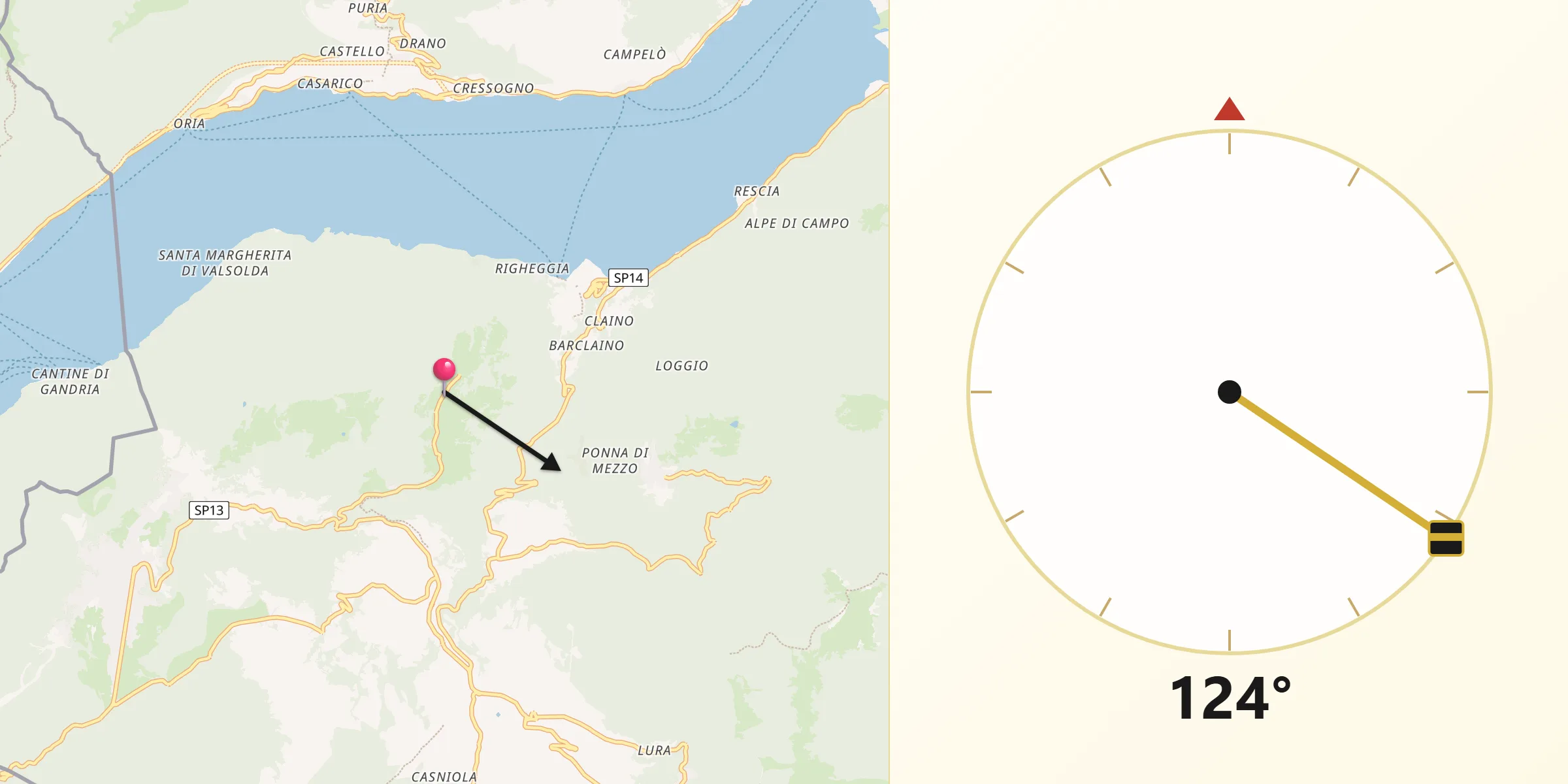 Direzione della Qibla da Ramponio Verna