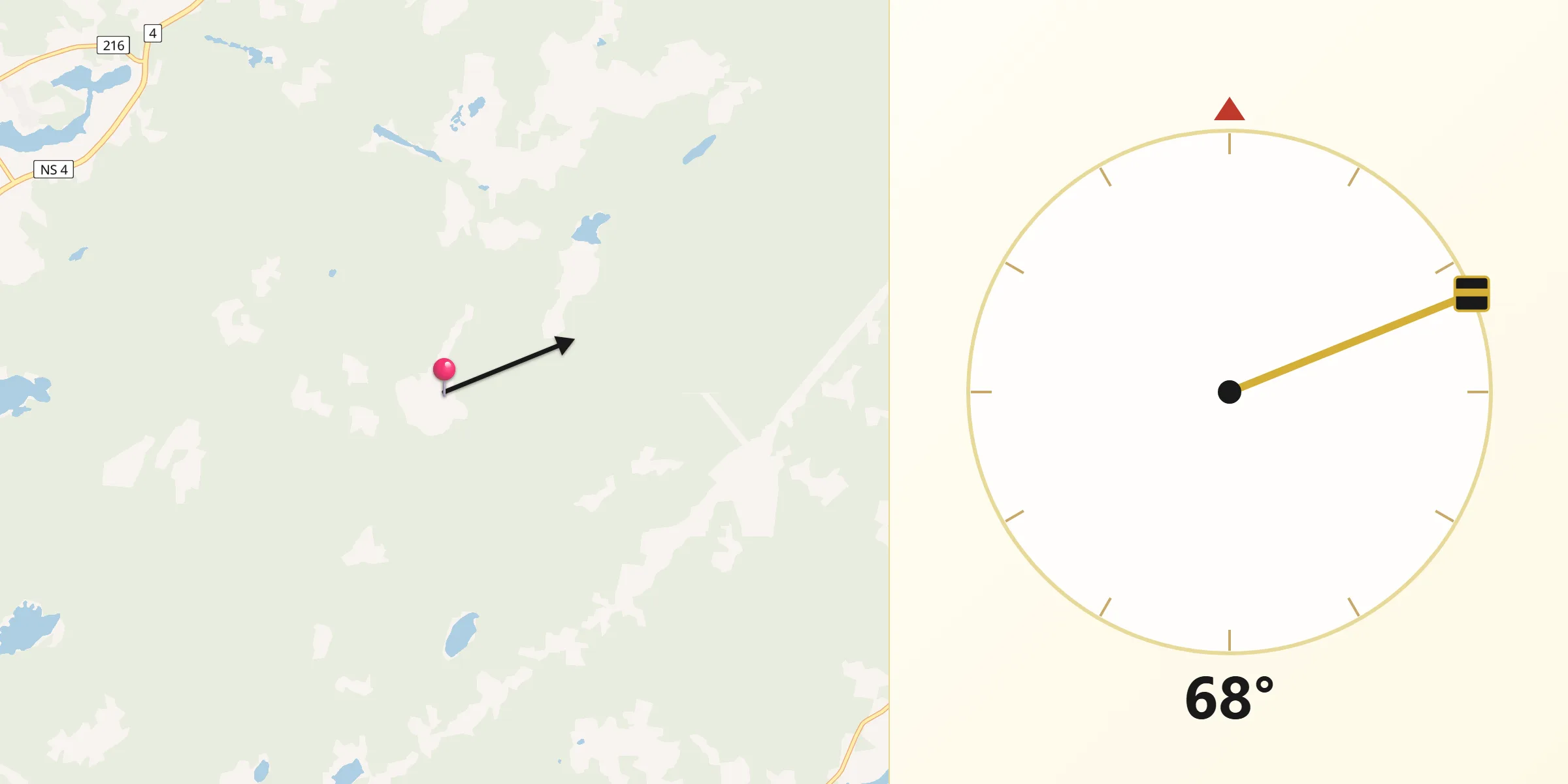Qibla Direction from Cape Breton