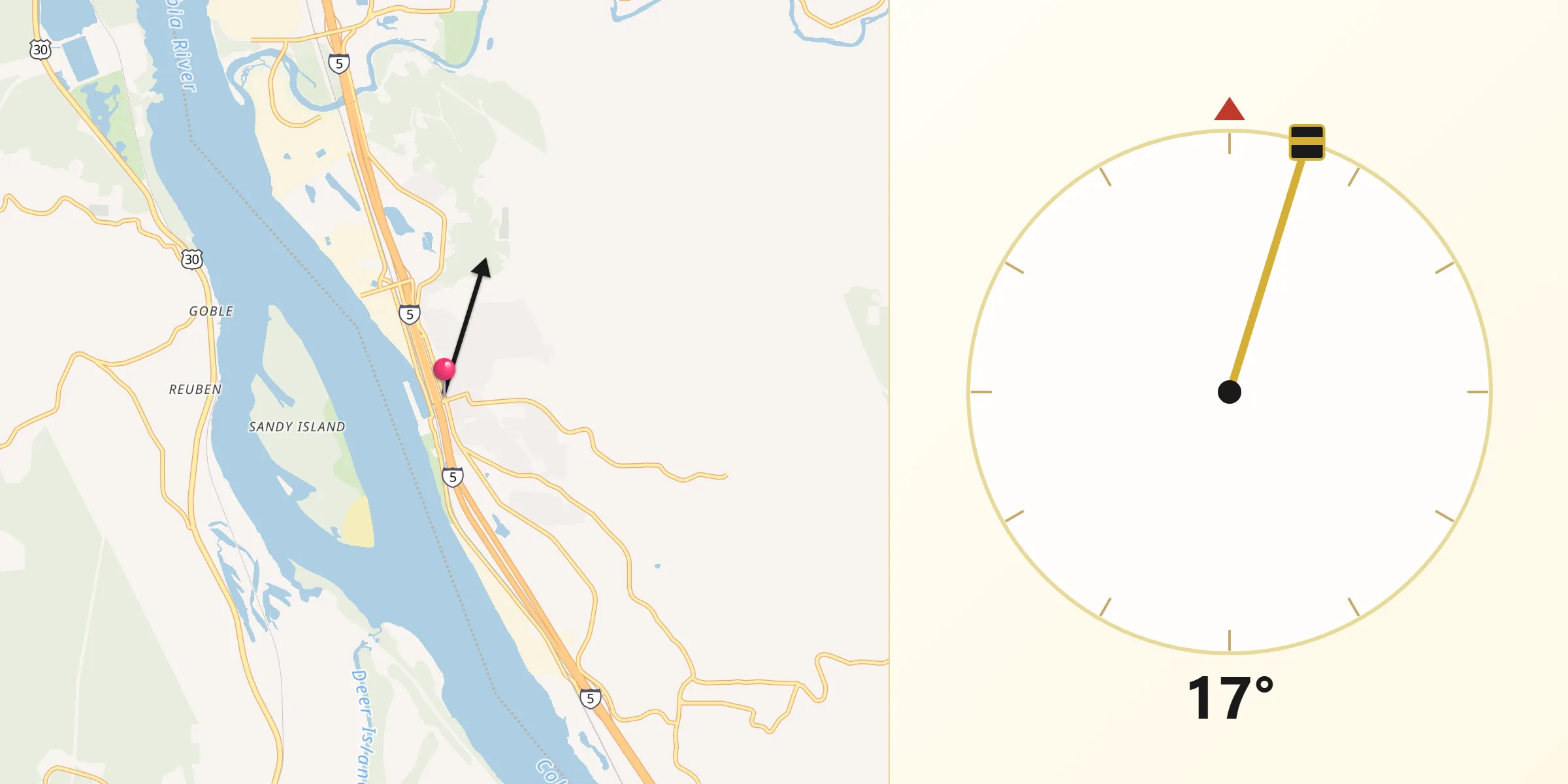 Qibla Direction from Kalama
