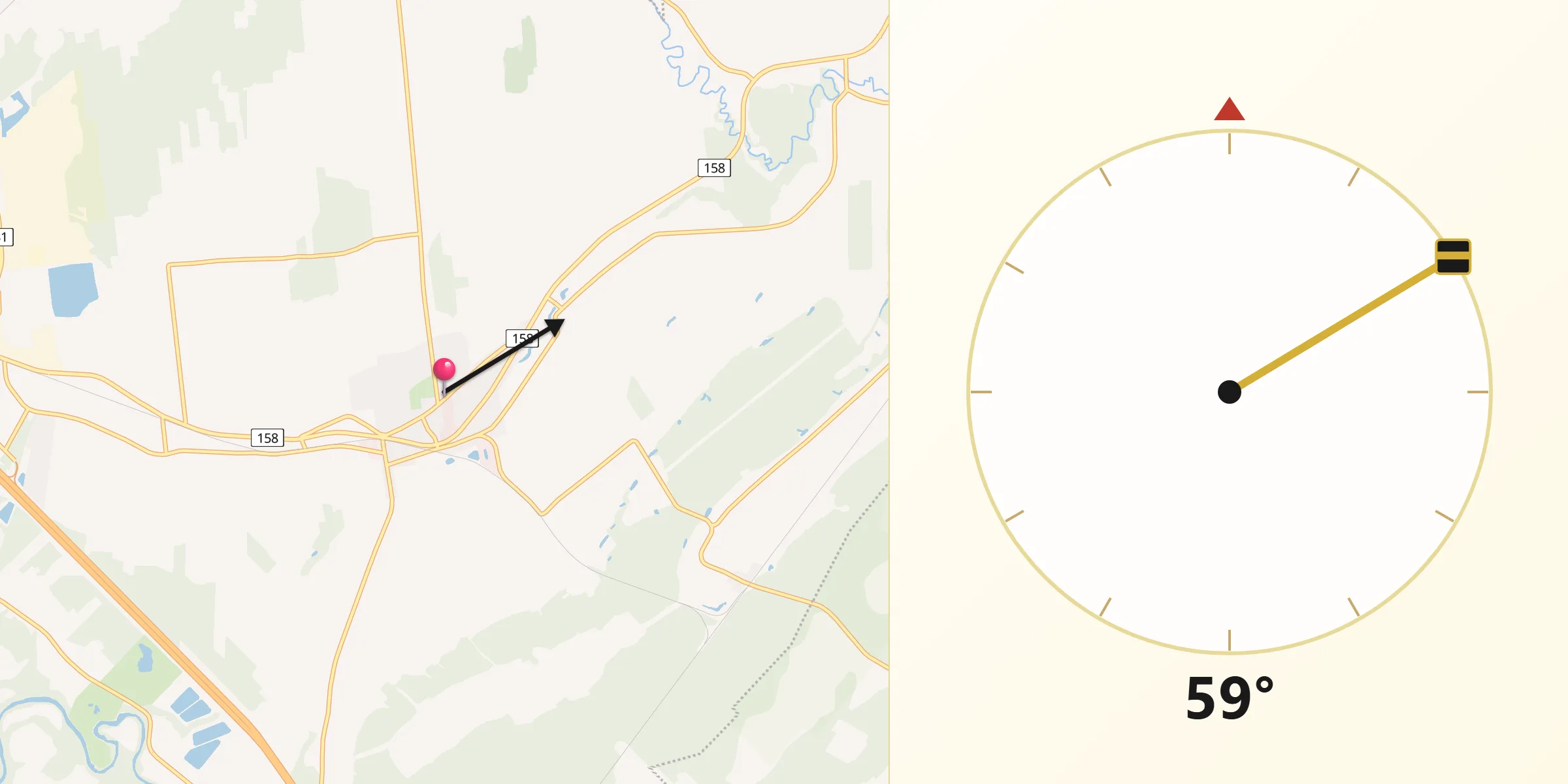 Qibla Direction from Saint-Thomas