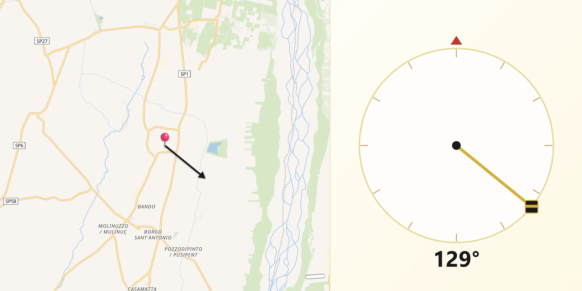 Direzione della Qibla da San Martino al Tagliamento