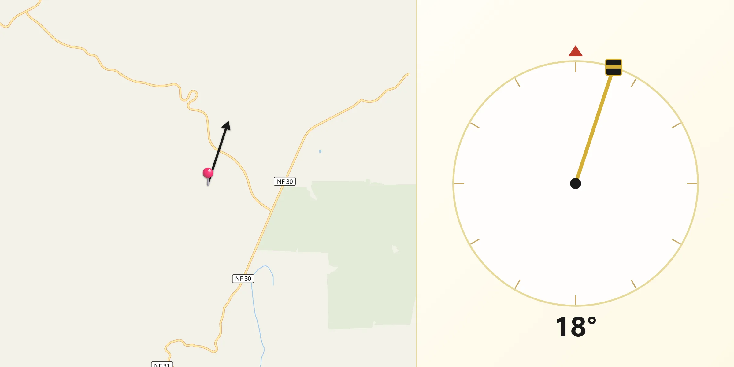 Qibla Direction from Skamania
