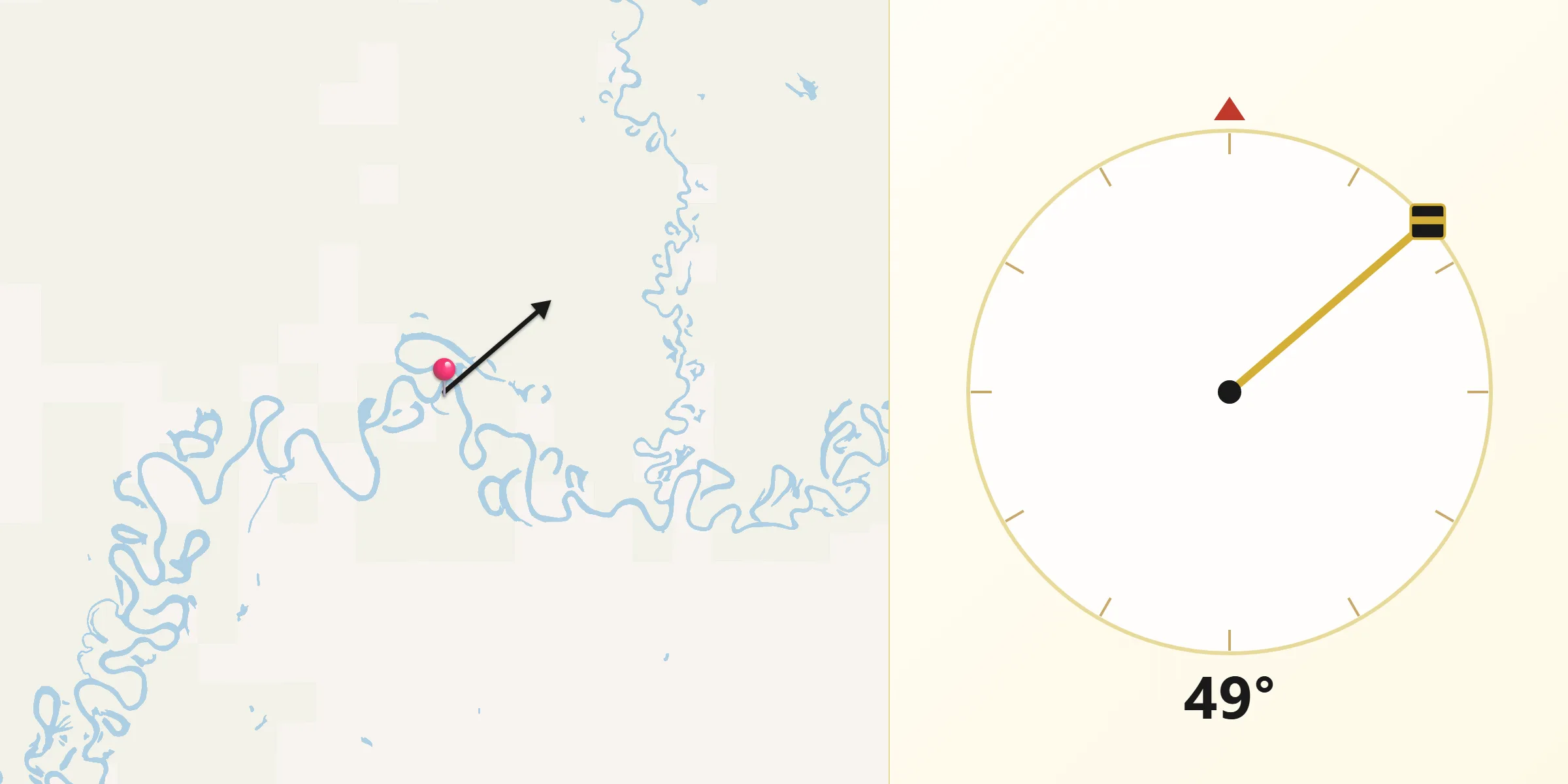 Qibla Direction from Schoolcraft County