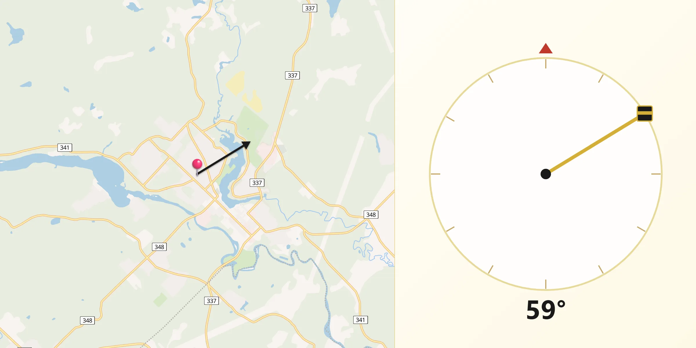 Qibla Direction from Rawdon