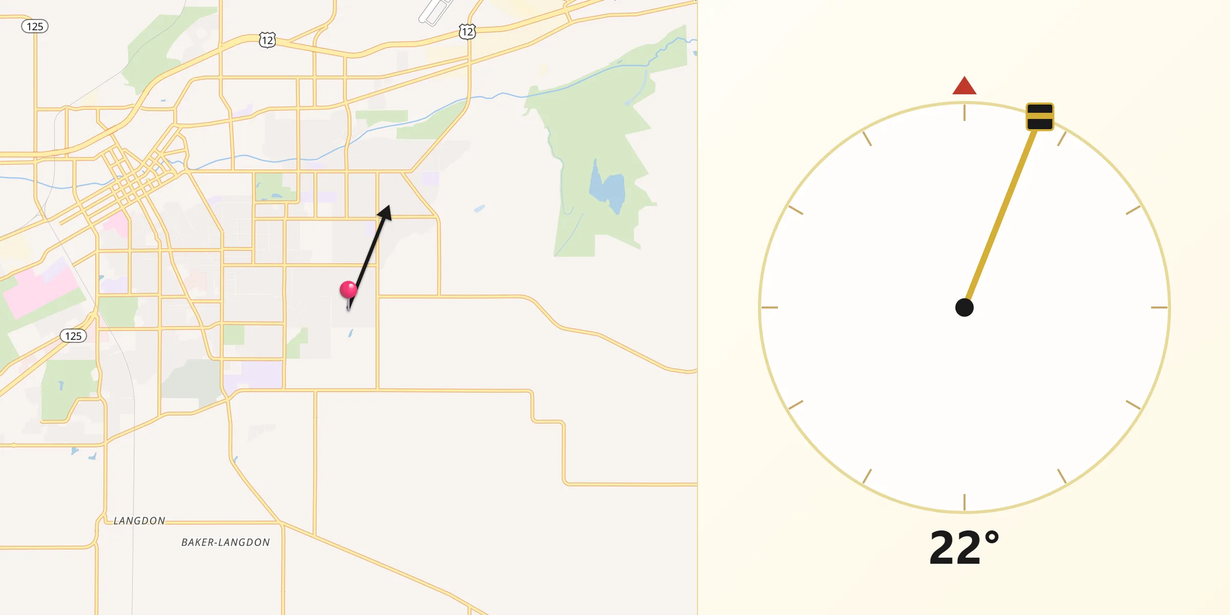 Qibla Direction from Walla Walla East