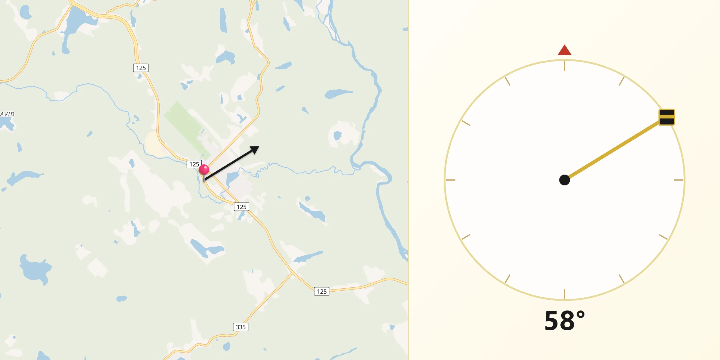 Qibla Direction from Chertsey
