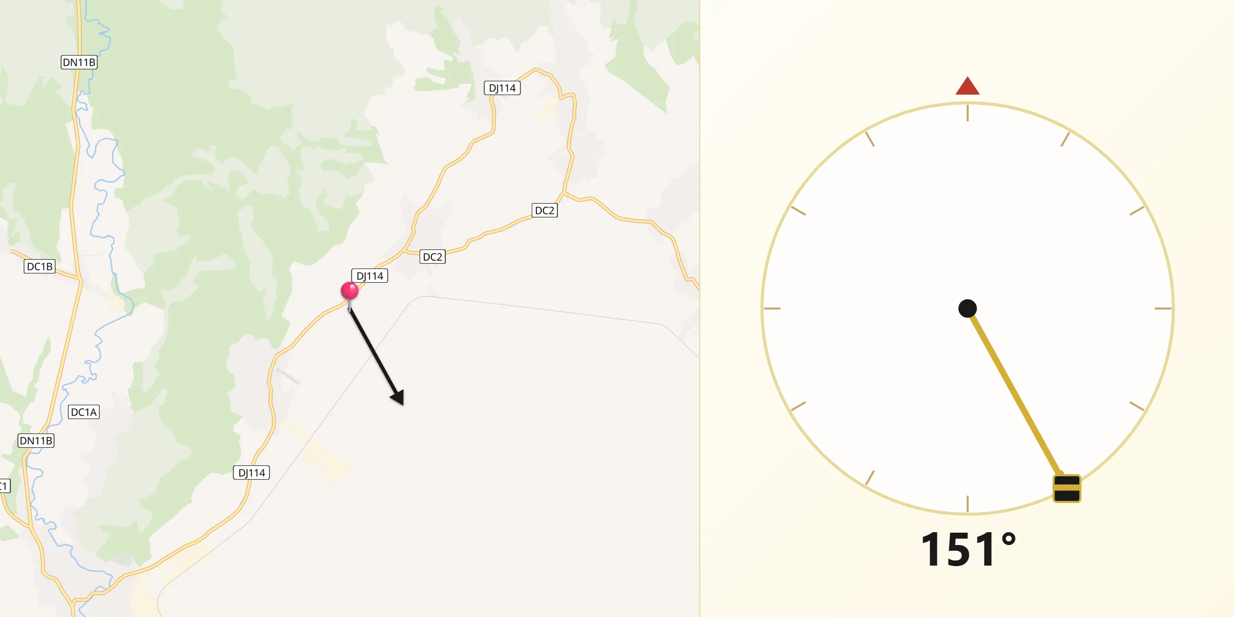 Direcția Qibla din Comuna Poian