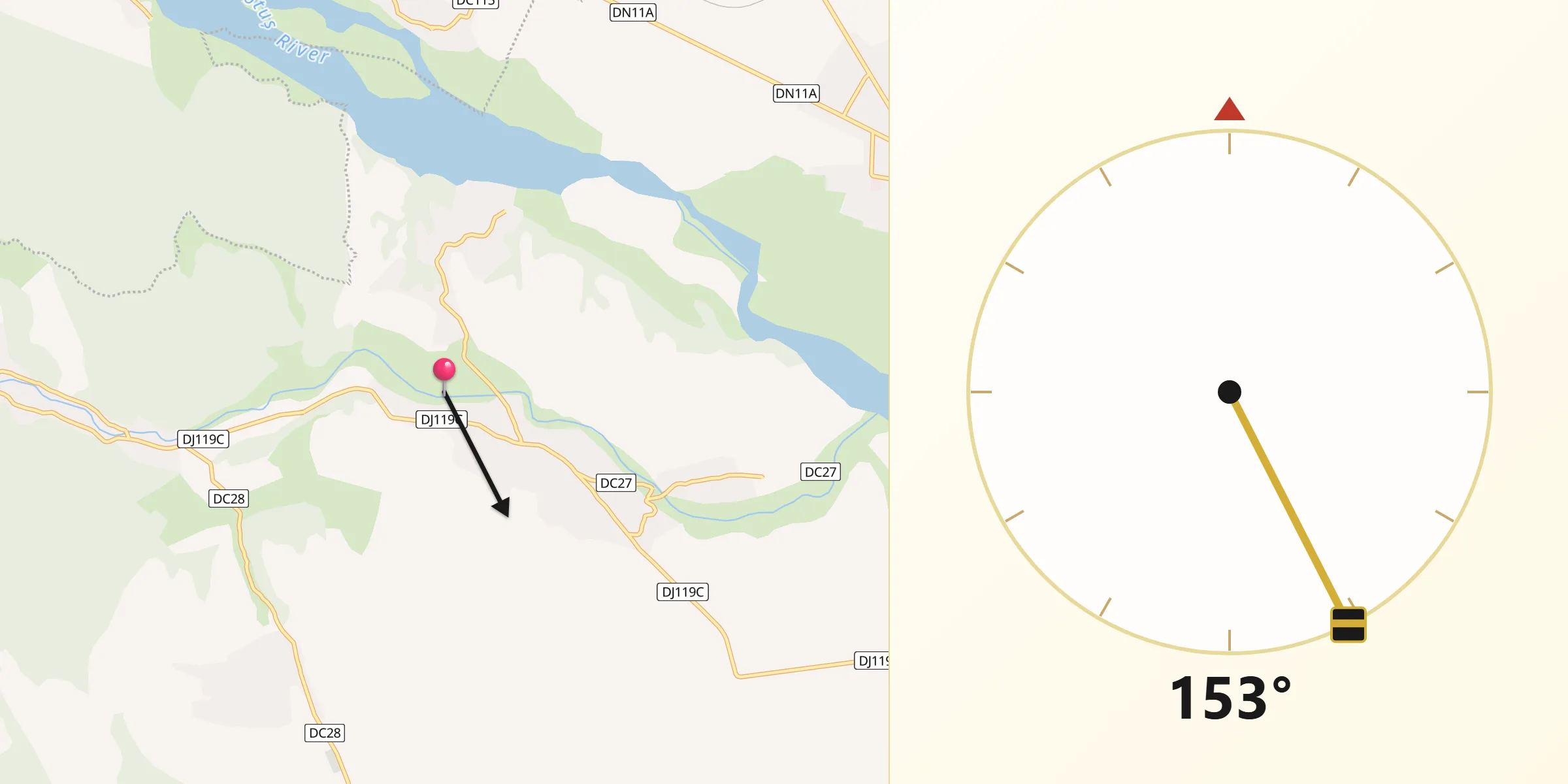 Direcția Qibla din Comuna Rugineşti