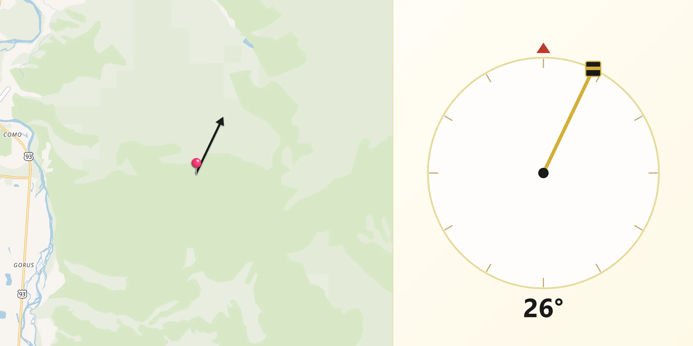Qibla Direction from Ravalli