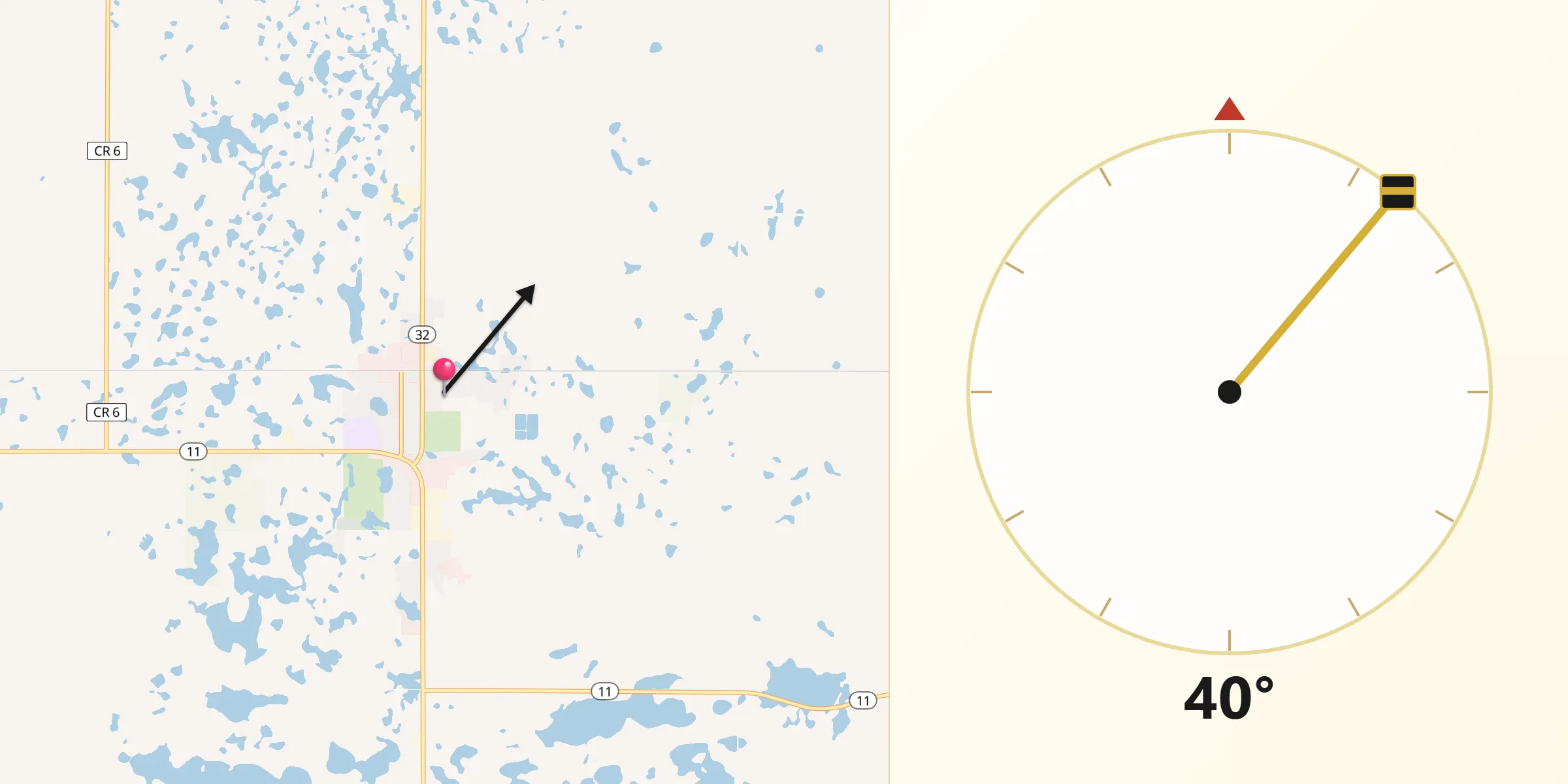 Qibla Direction from Sargent