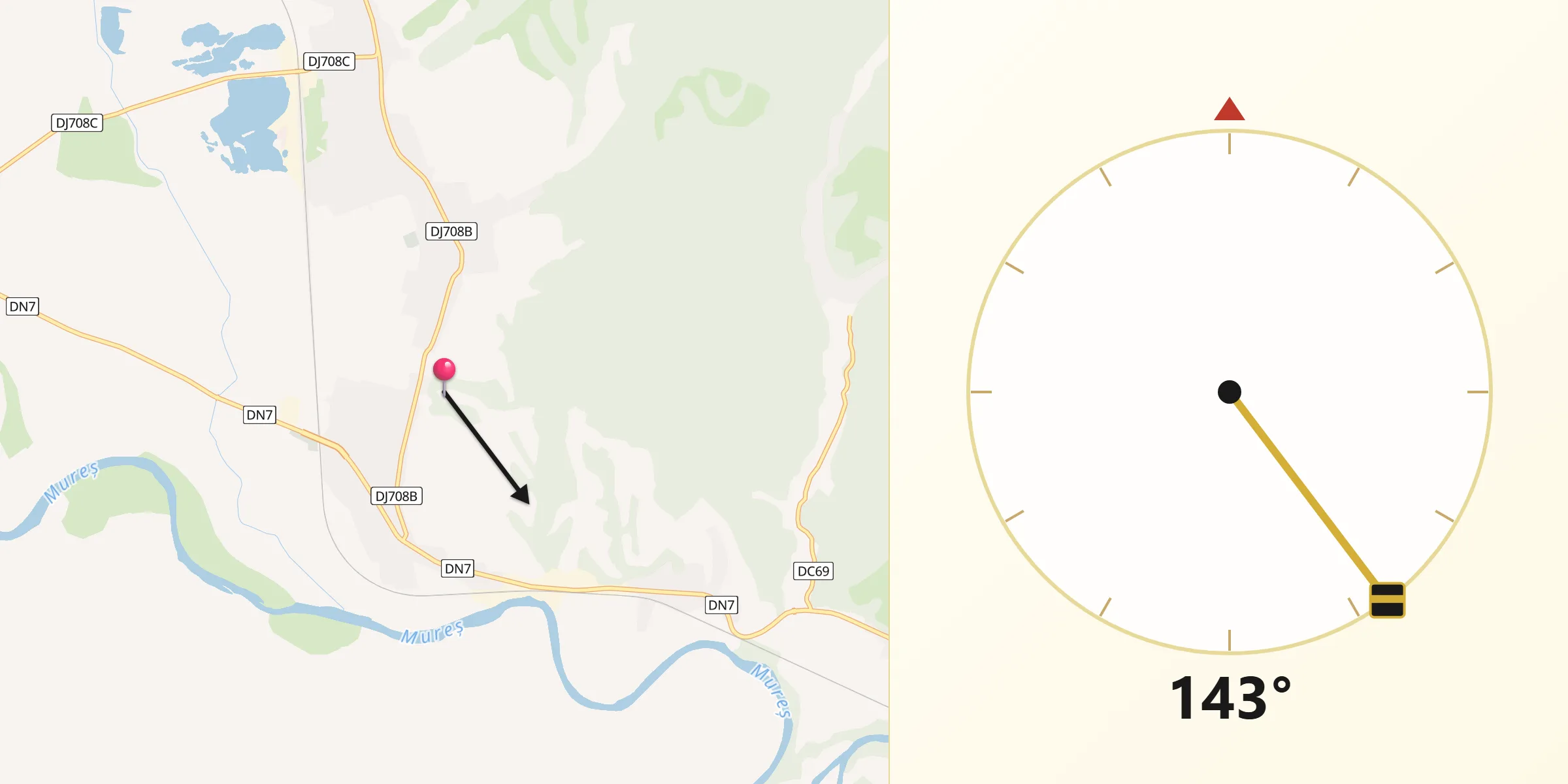 Direcția Qibla din Comuna Păuliş