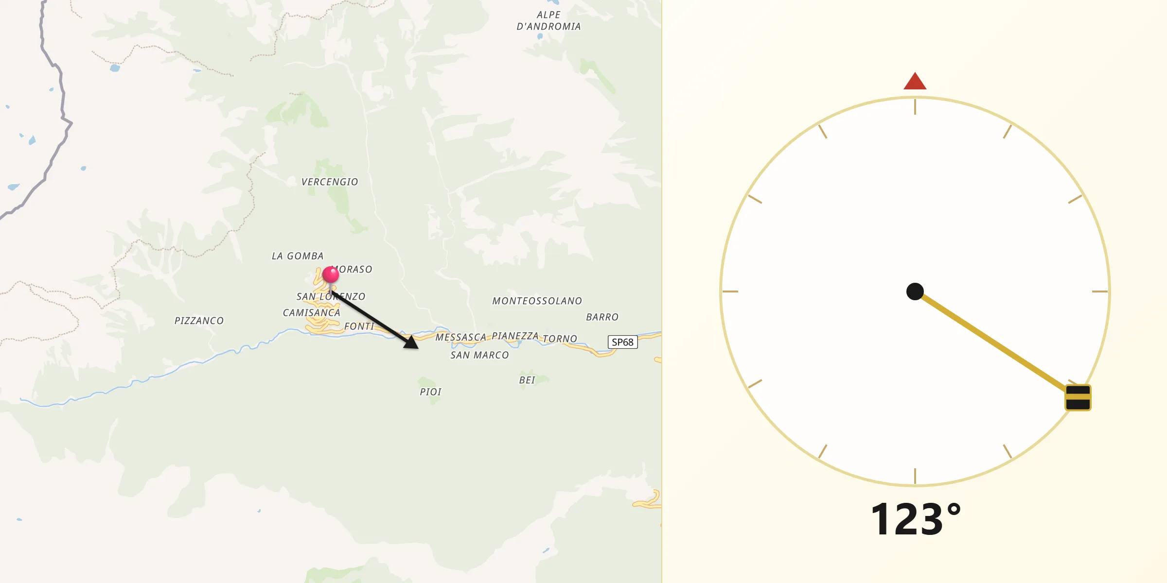 Direzione della Qibla da San Lorenzo