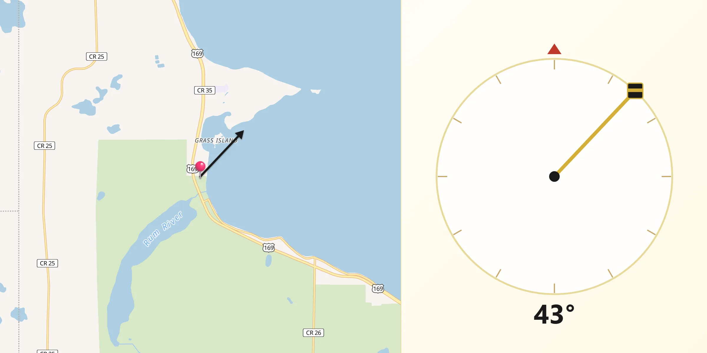 Qibla Direction from Vineland