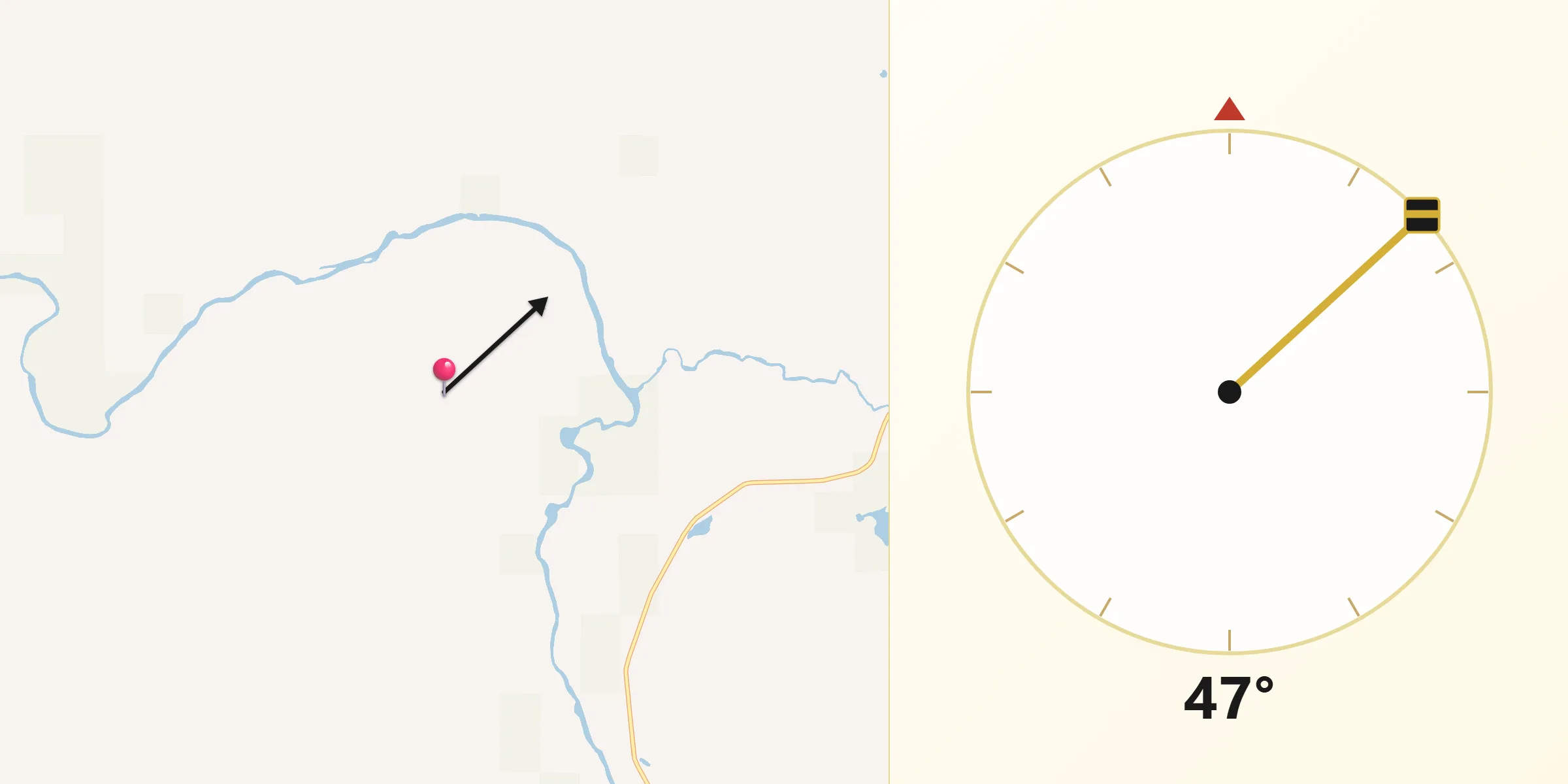 Qibla Direction from Iron