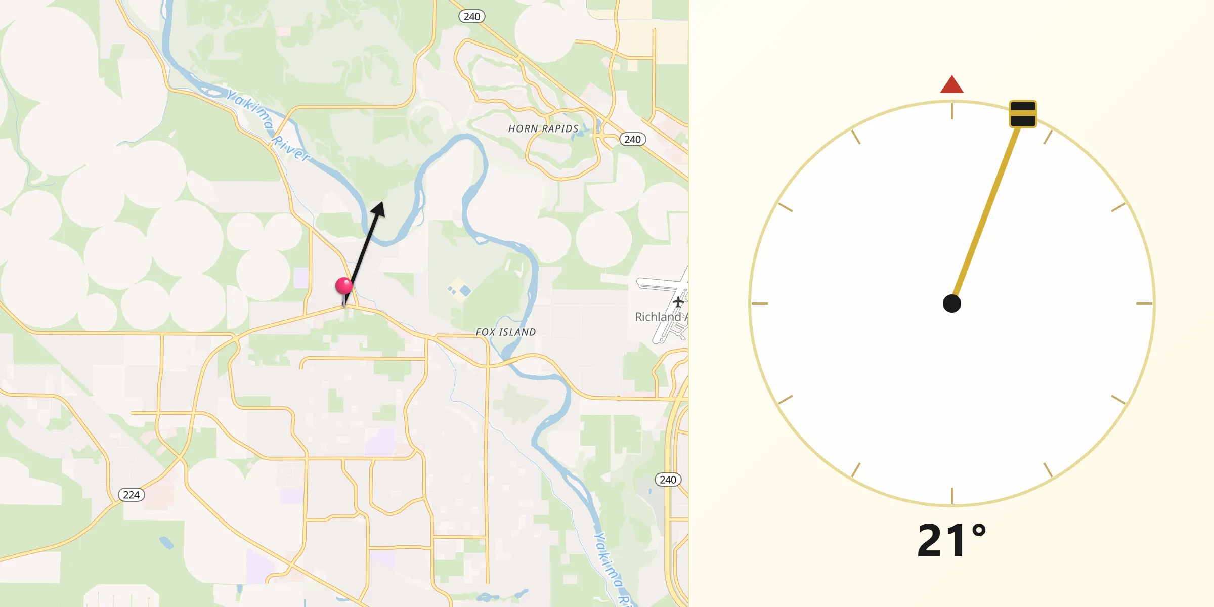 Qibla Direction from West Richland