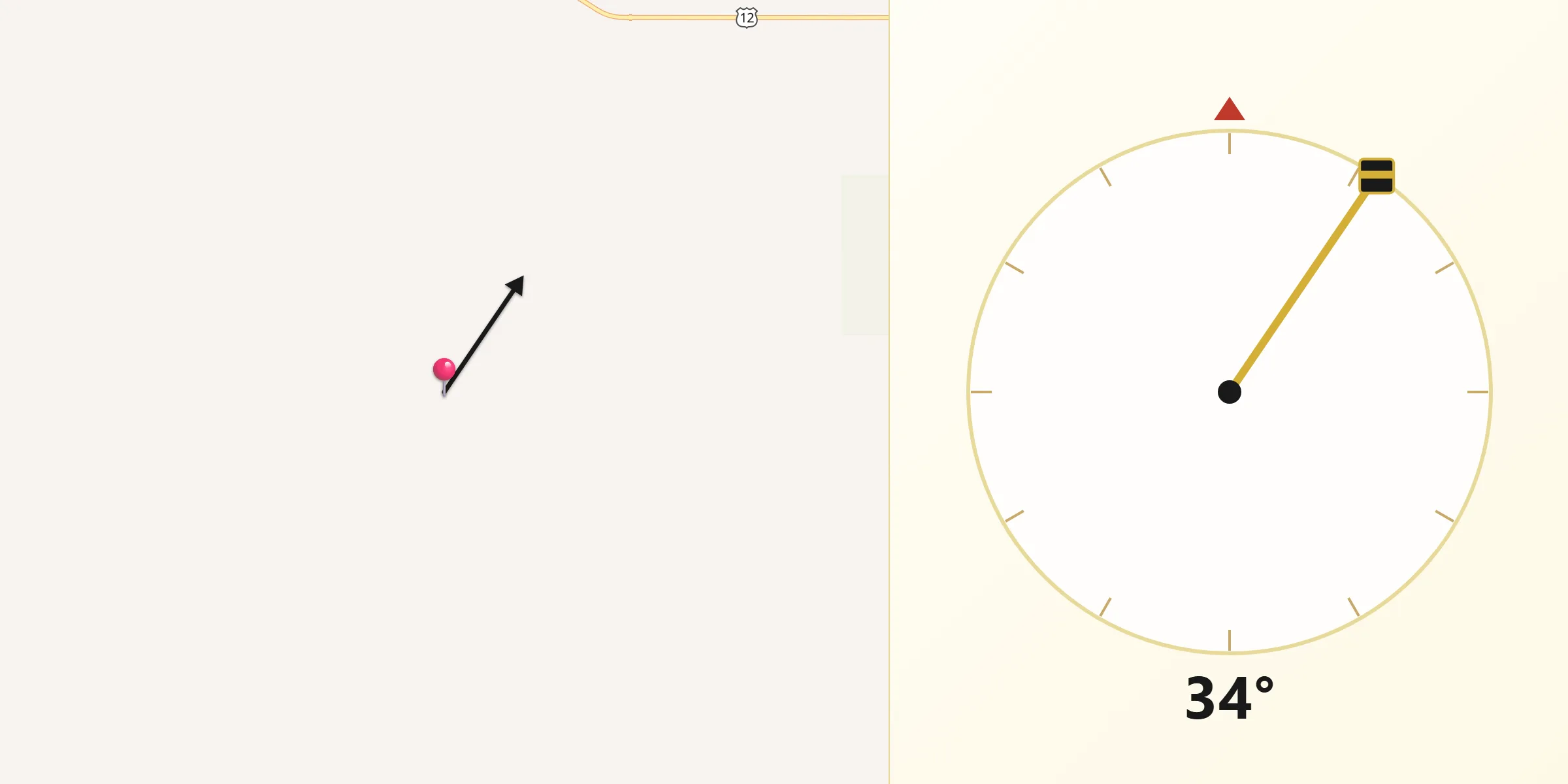 Qibla Direction from Fallon