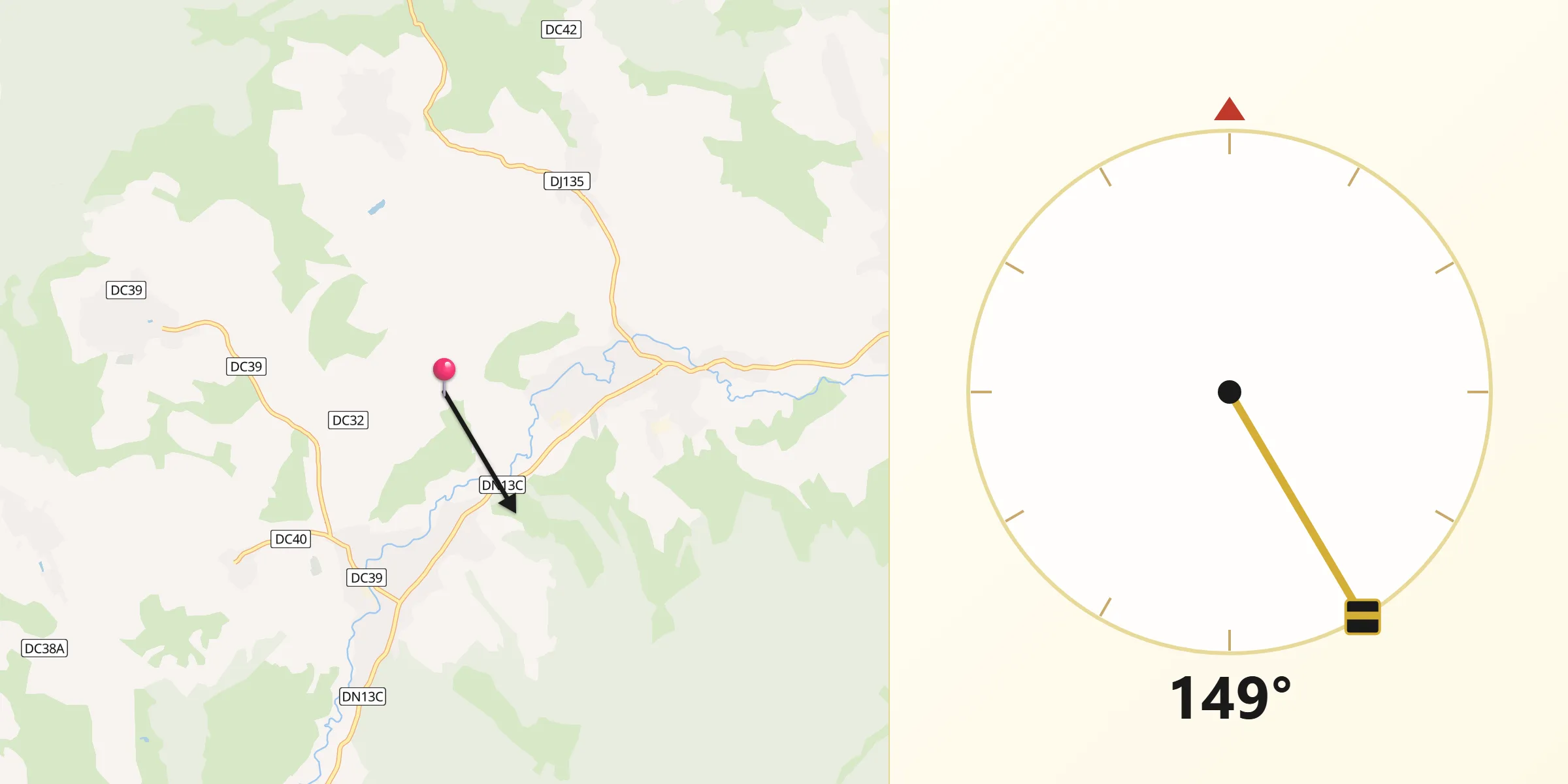 Direcția Qibla din Comuna Simoneşti