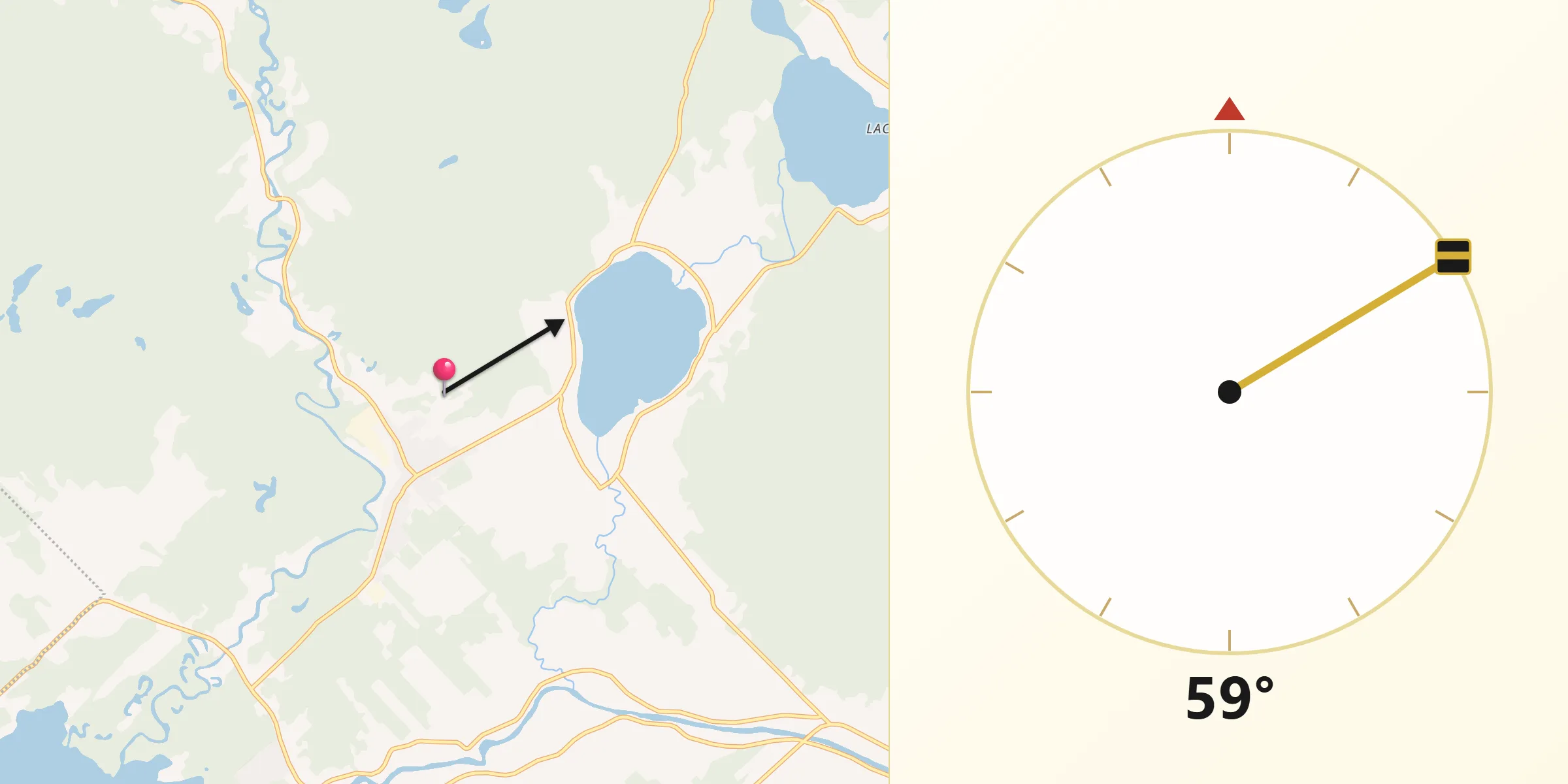 Qibla Direction from Mandeville