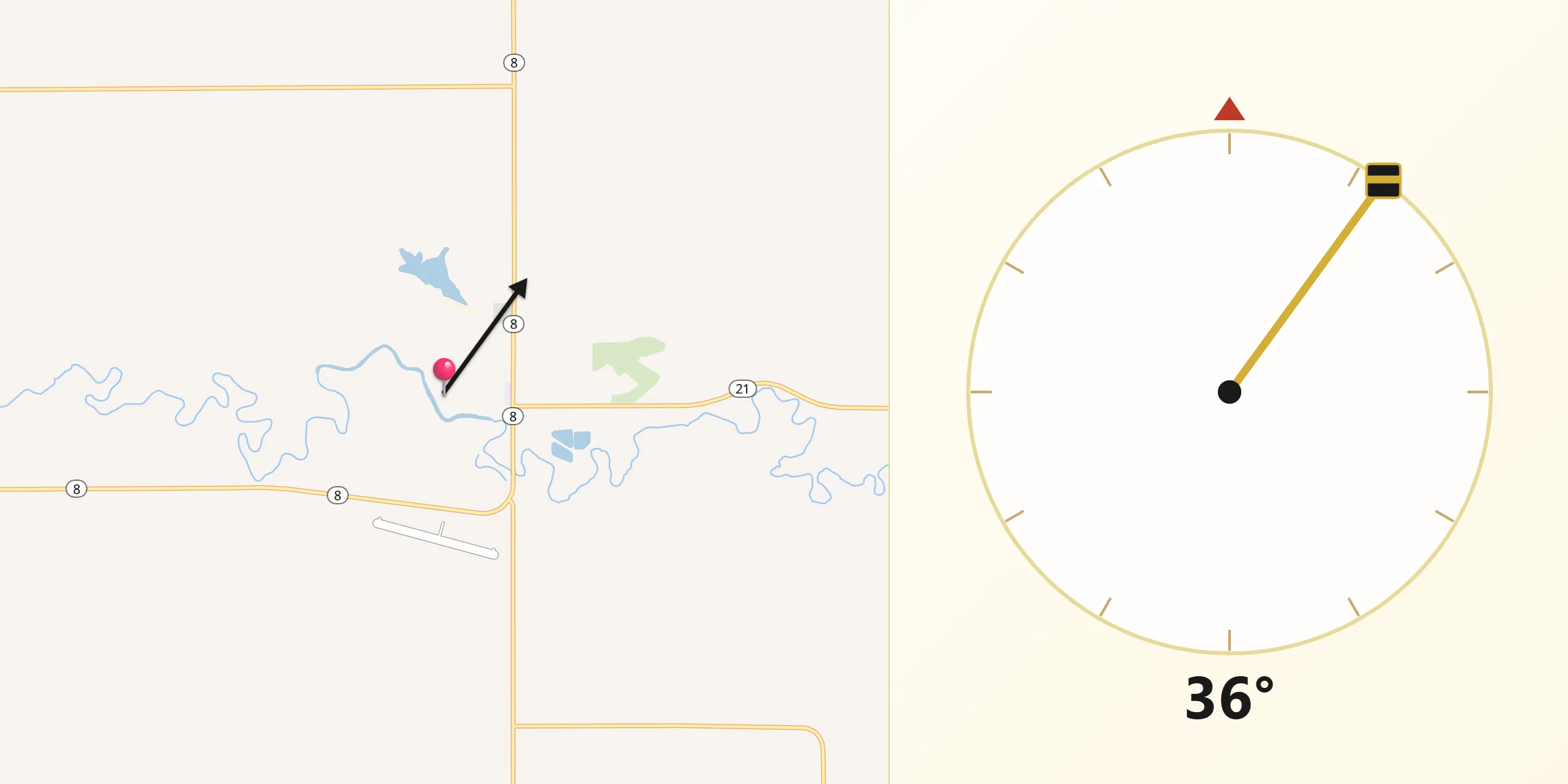 Qibla Direction from Mott