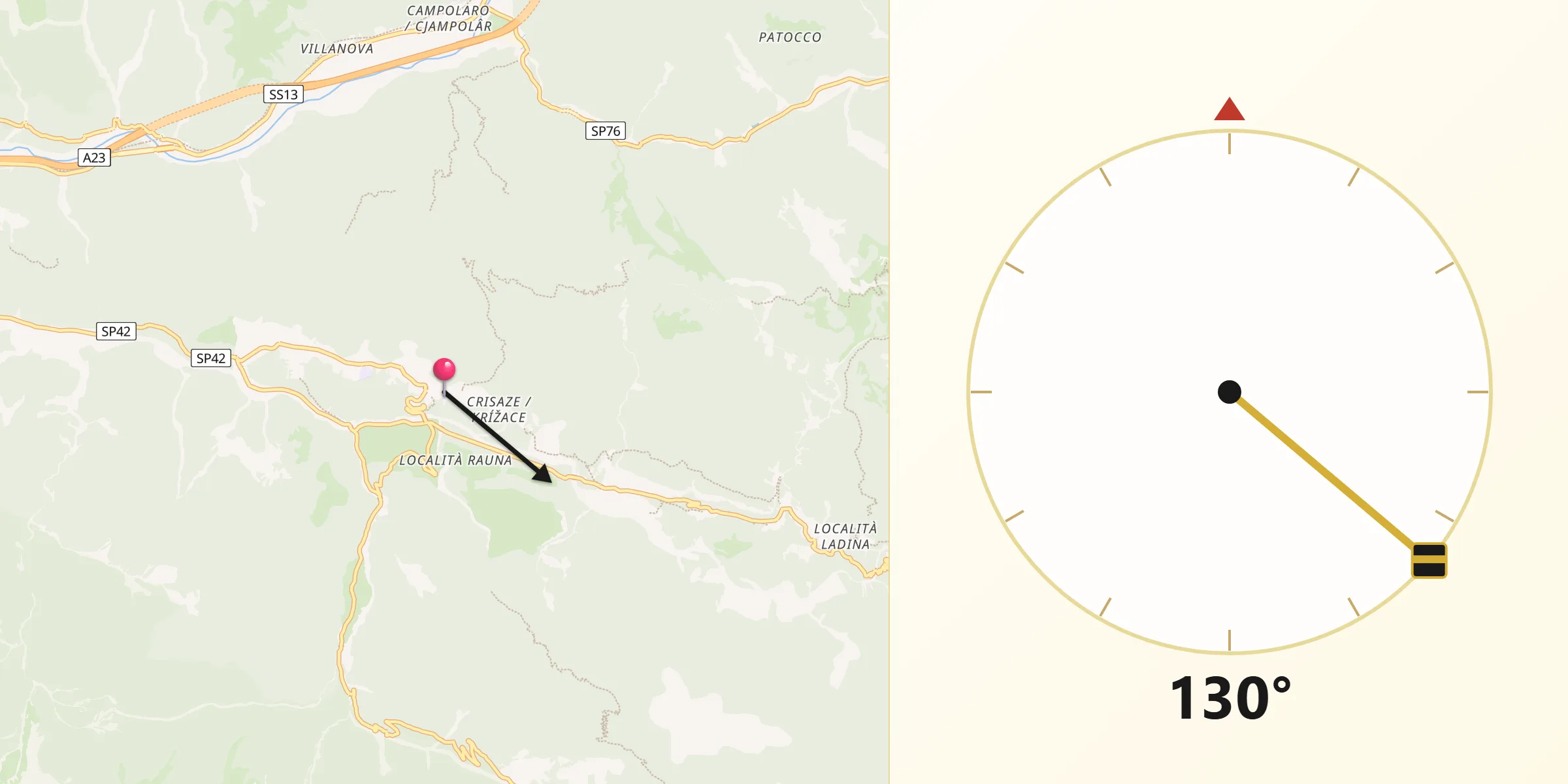 Direzione della Qibla da Prato