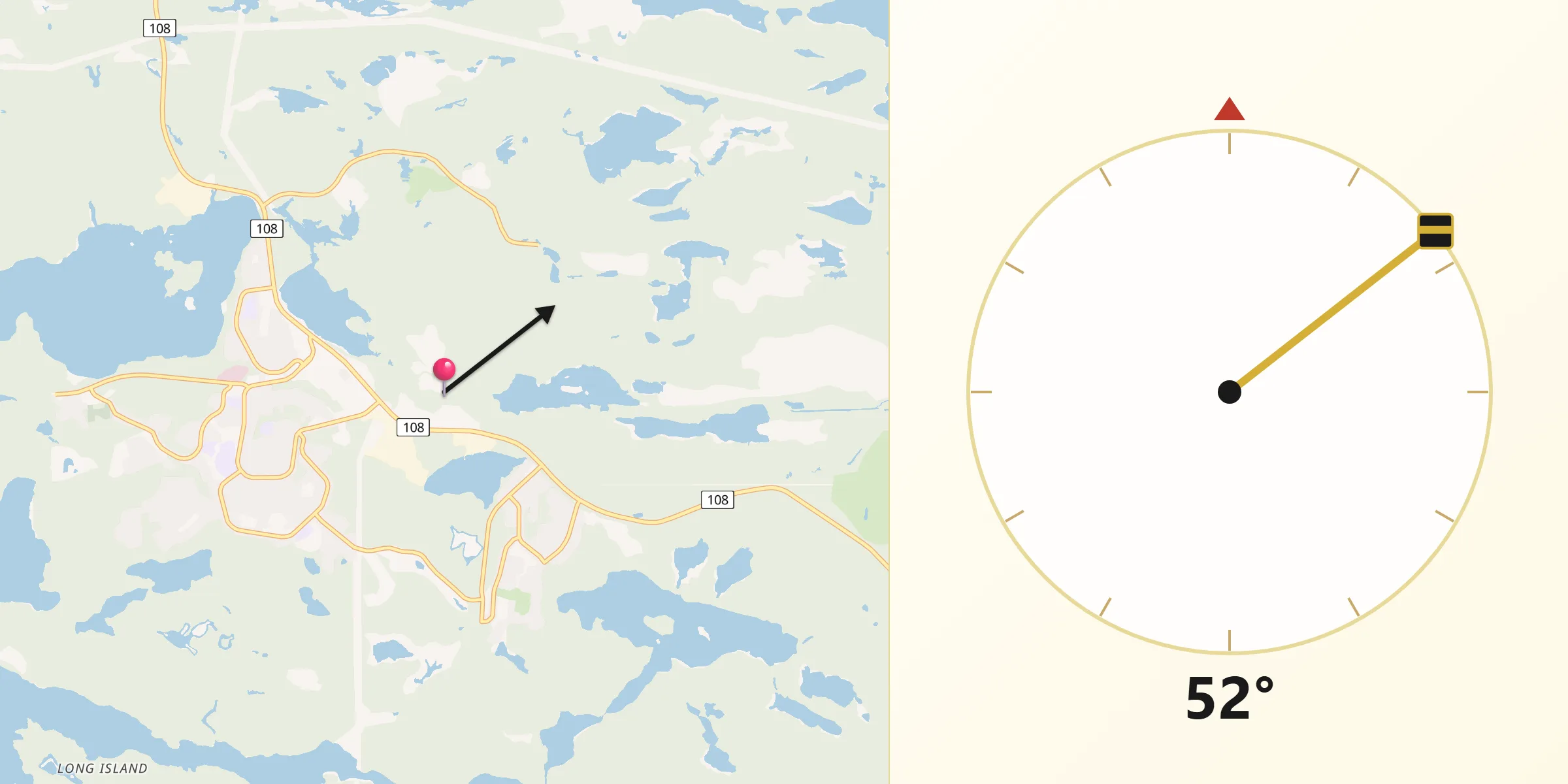 Qibla Direction from Elliot Lake