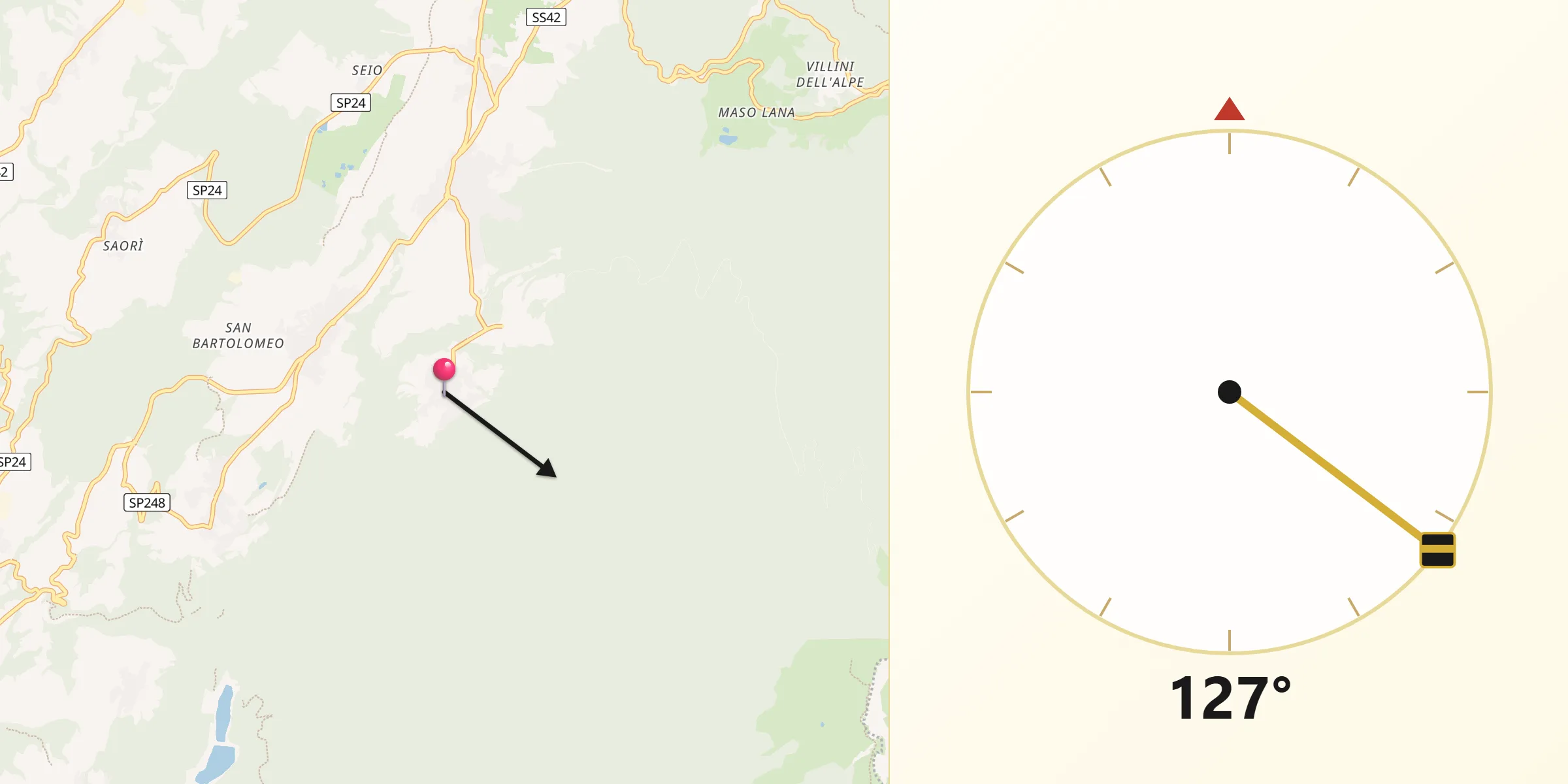 Direzione della Qibla da Don