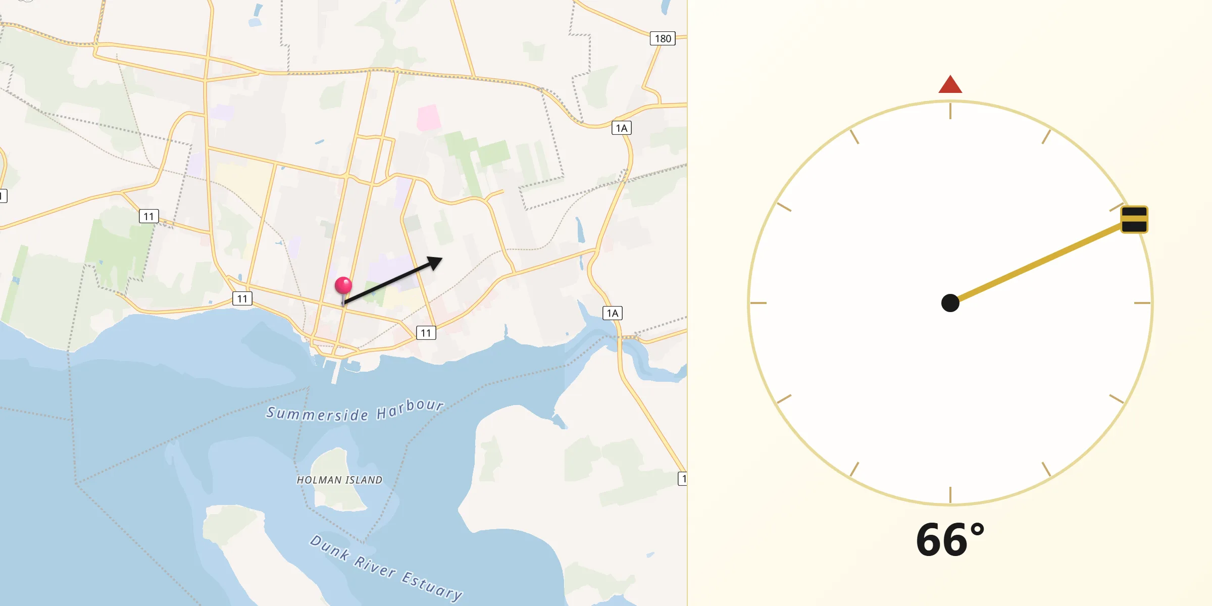 Qibla Direction from Summerside