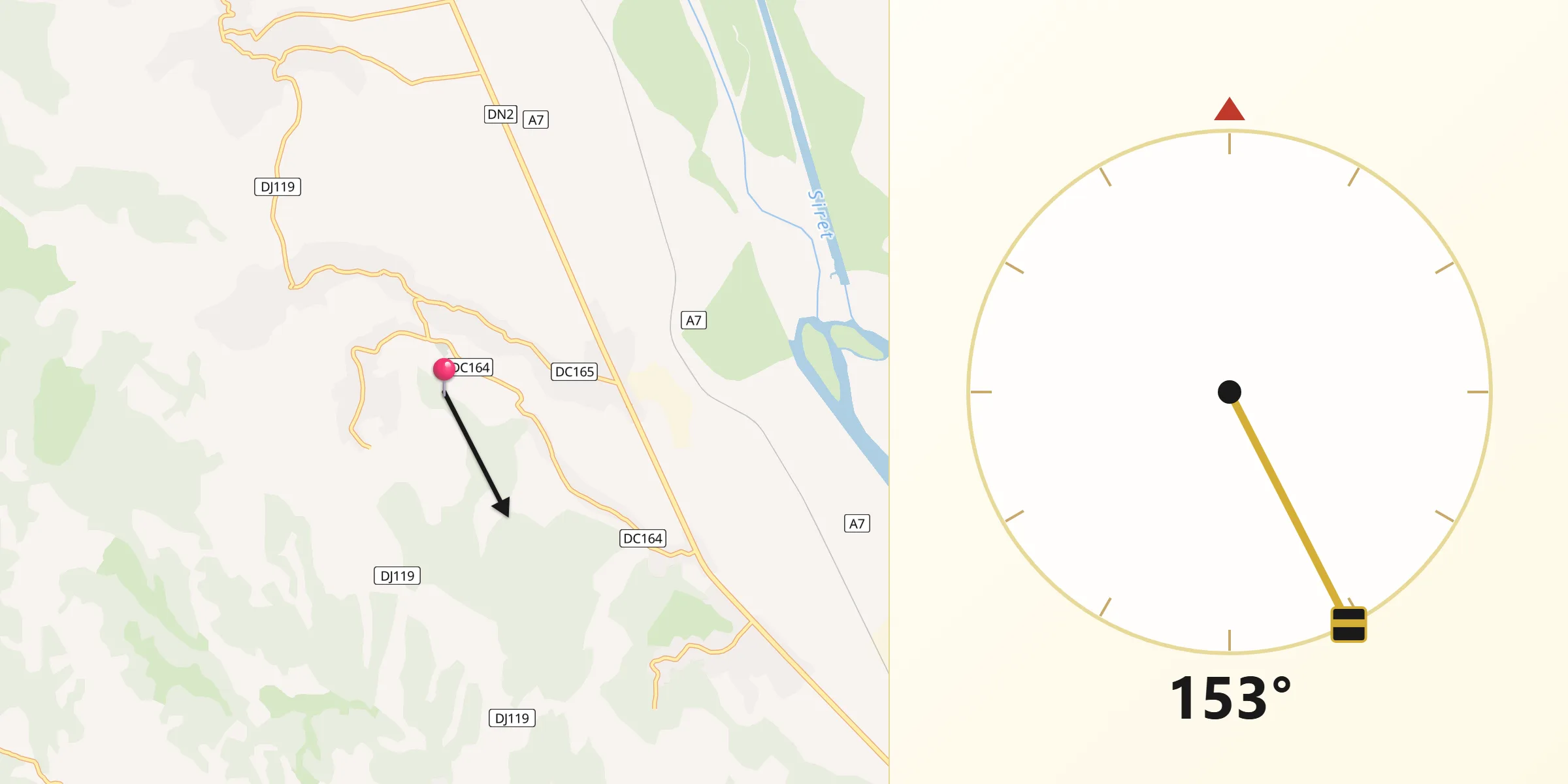 Direcția Qibla din Comuna Cleja
