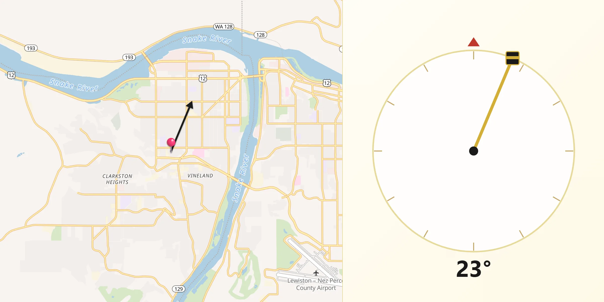 Qibla Direction from West Clarkston-Highland
