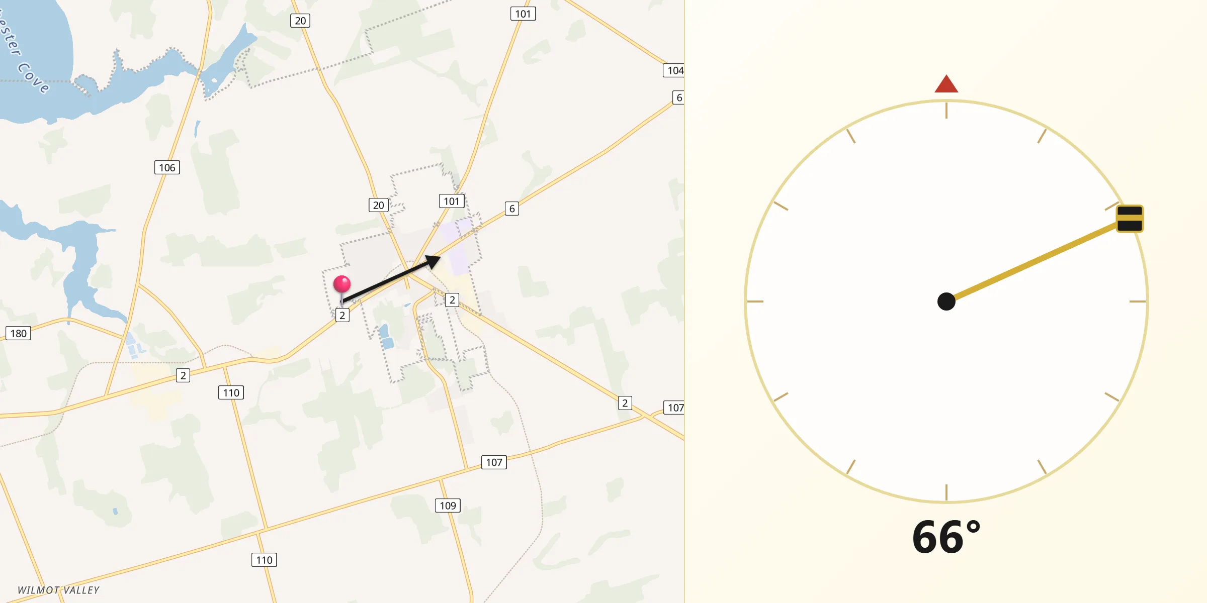 Qibla Direction from Kensington