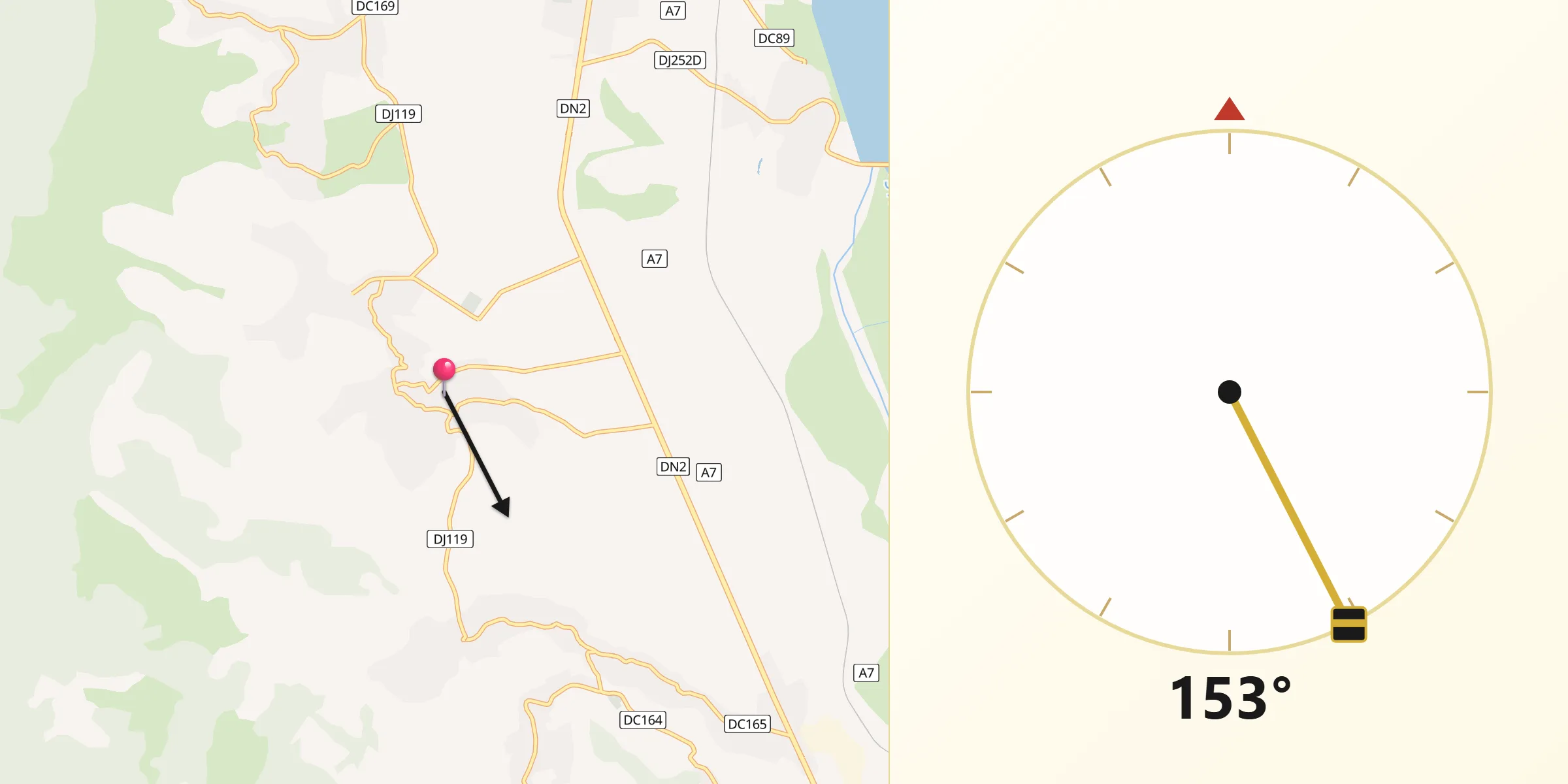Direcția Qibla din Comuna Faraoani