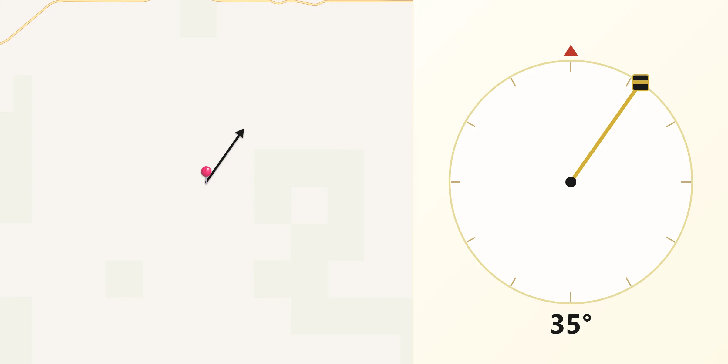 Qibla Direction from Slope