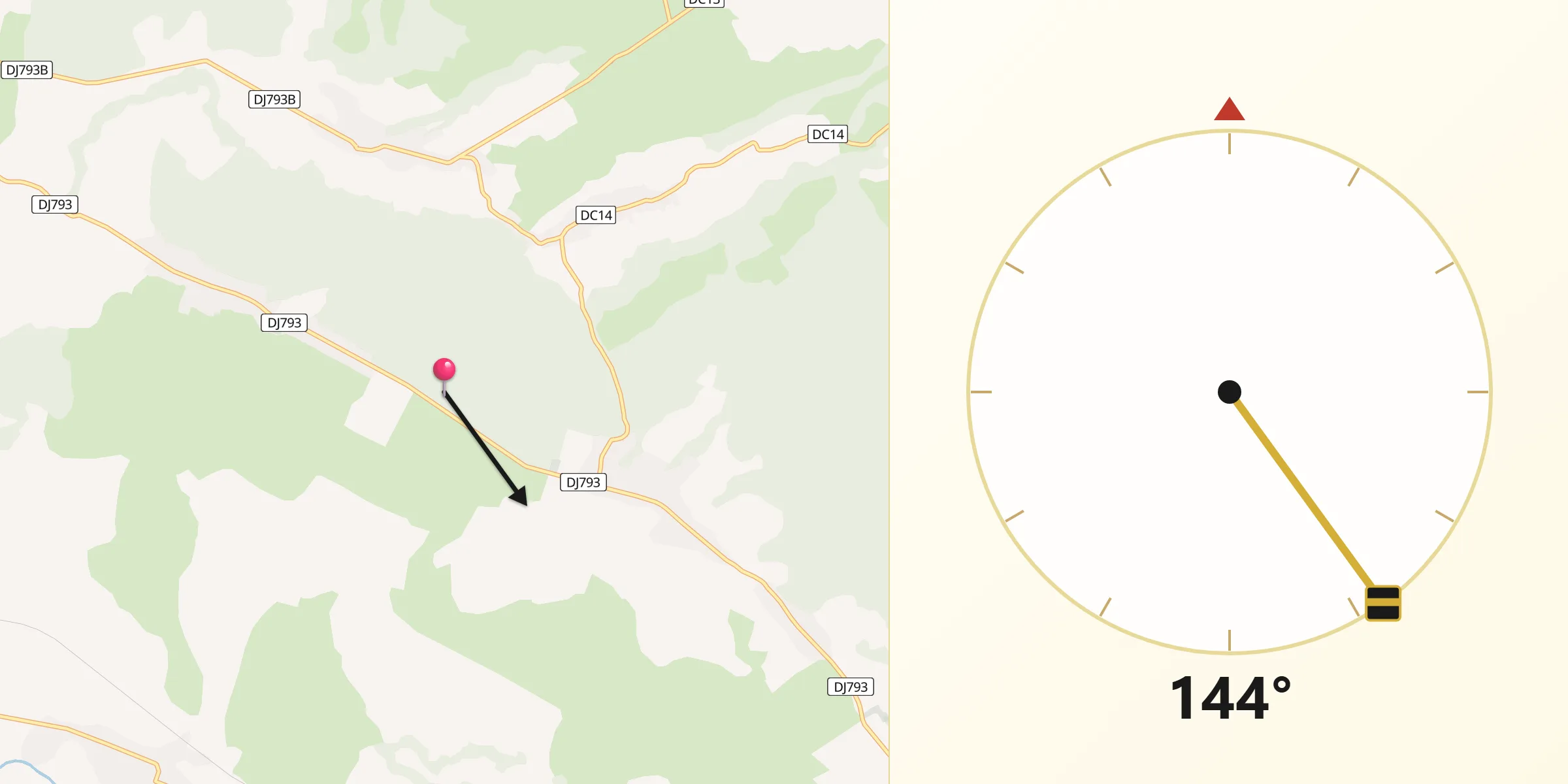 Direcția Qibla din Comuna Cărand