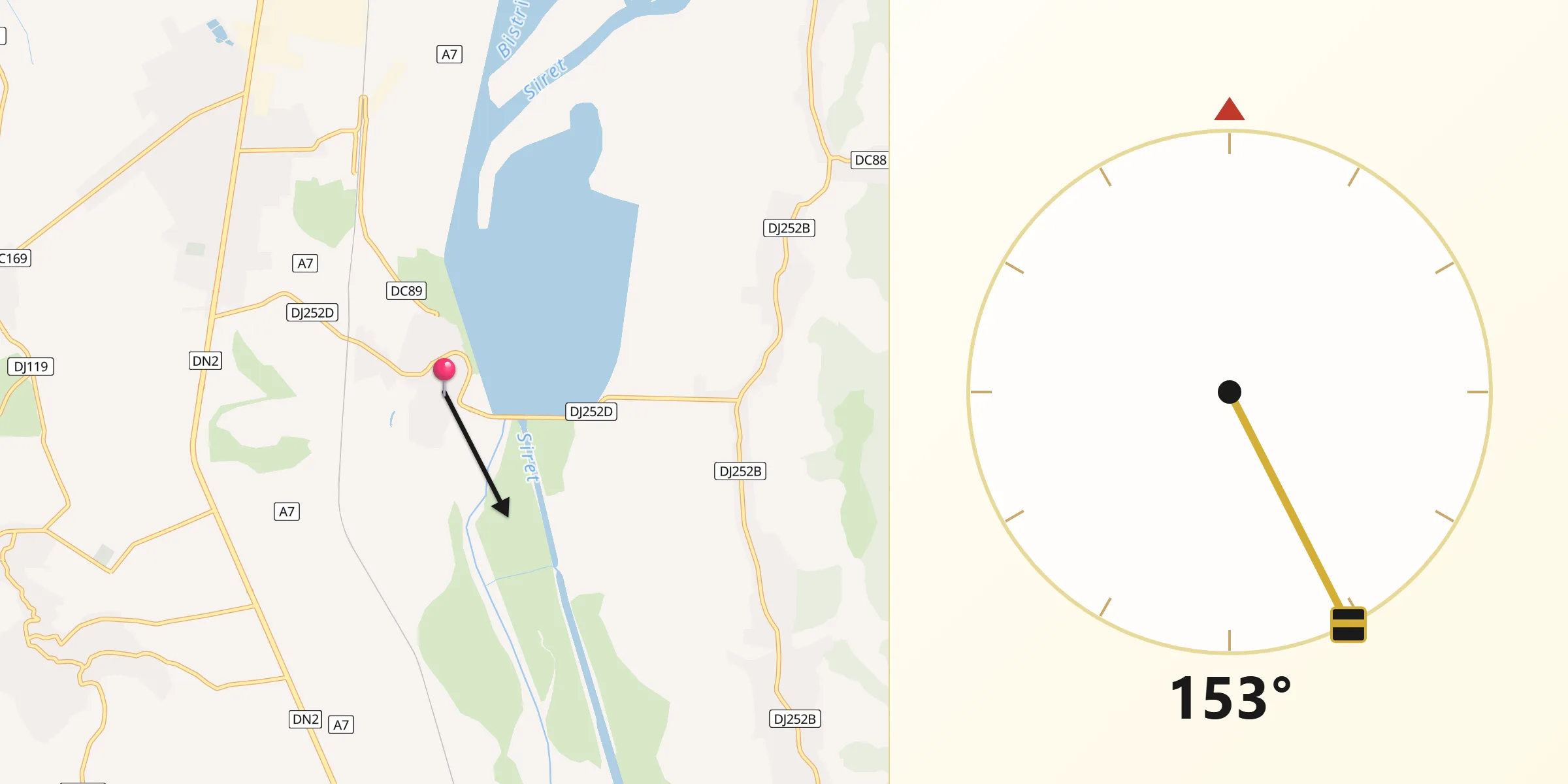 Direcția Qibla din Galbeni