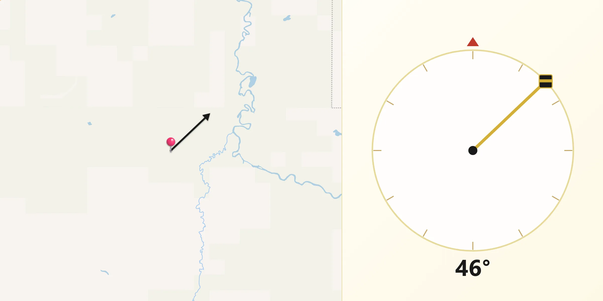 Qibla Direction from Gogebic