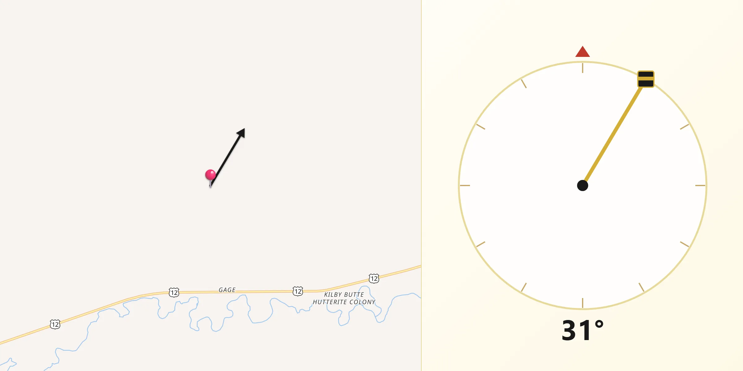 Qibla Direction from Musselshell