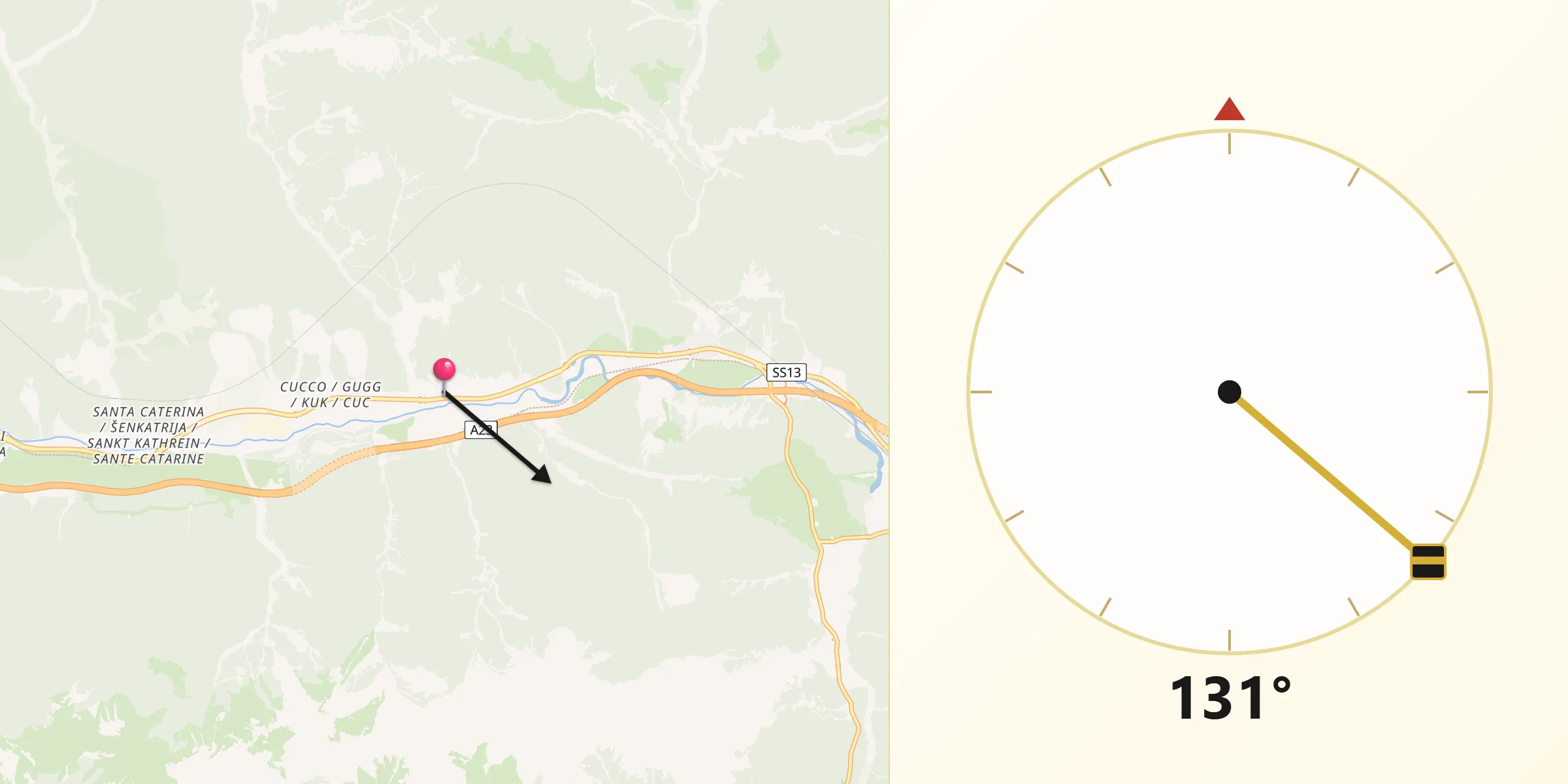 Direzione della Qibla da Malborghetto