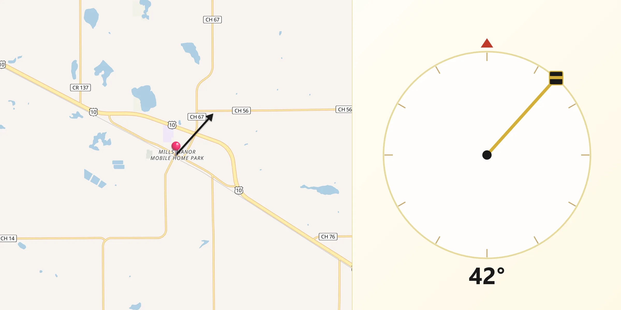 Qibla Direction from New York Mills