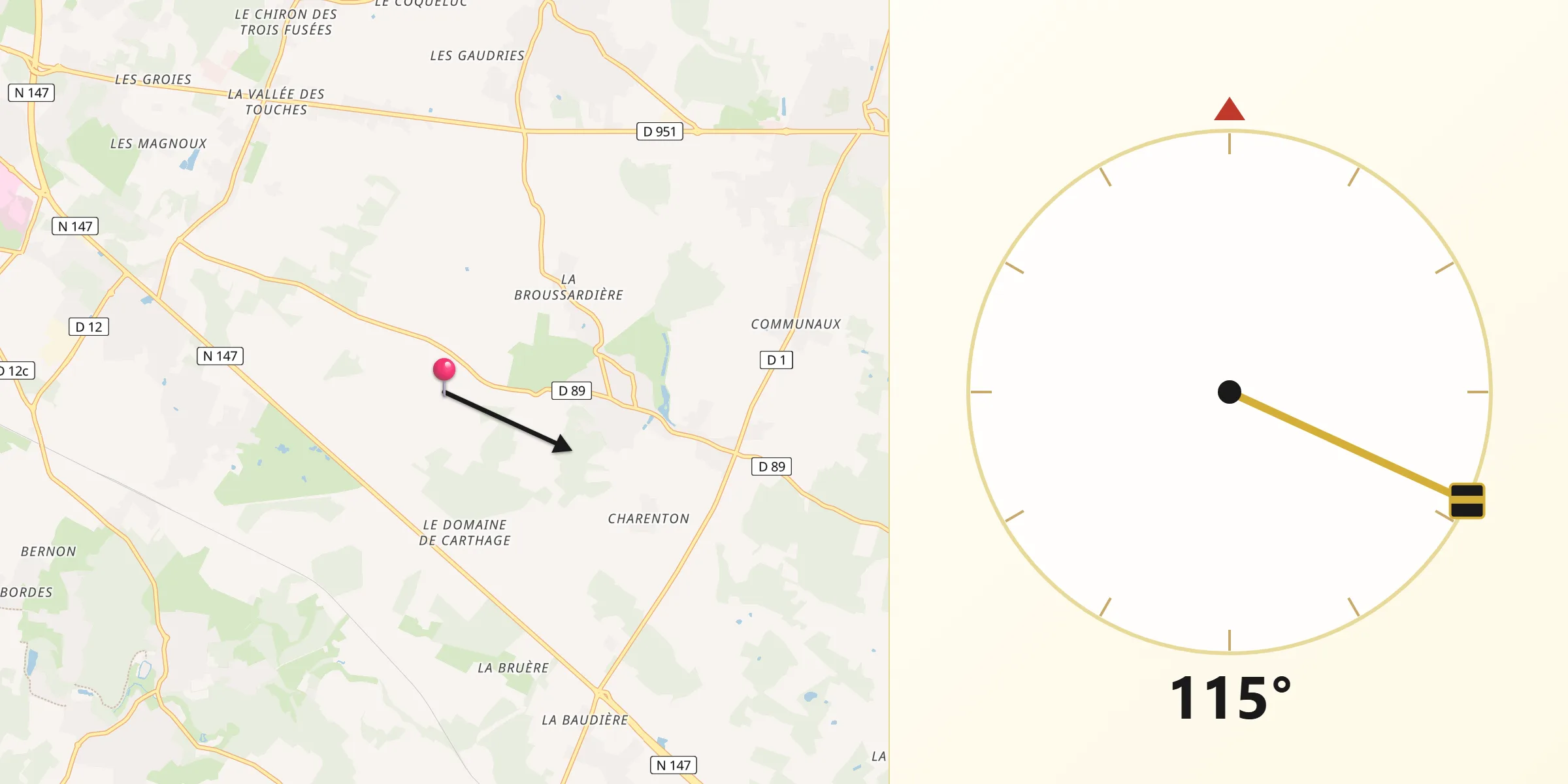 Direction vers la Qibla depuis Vienne